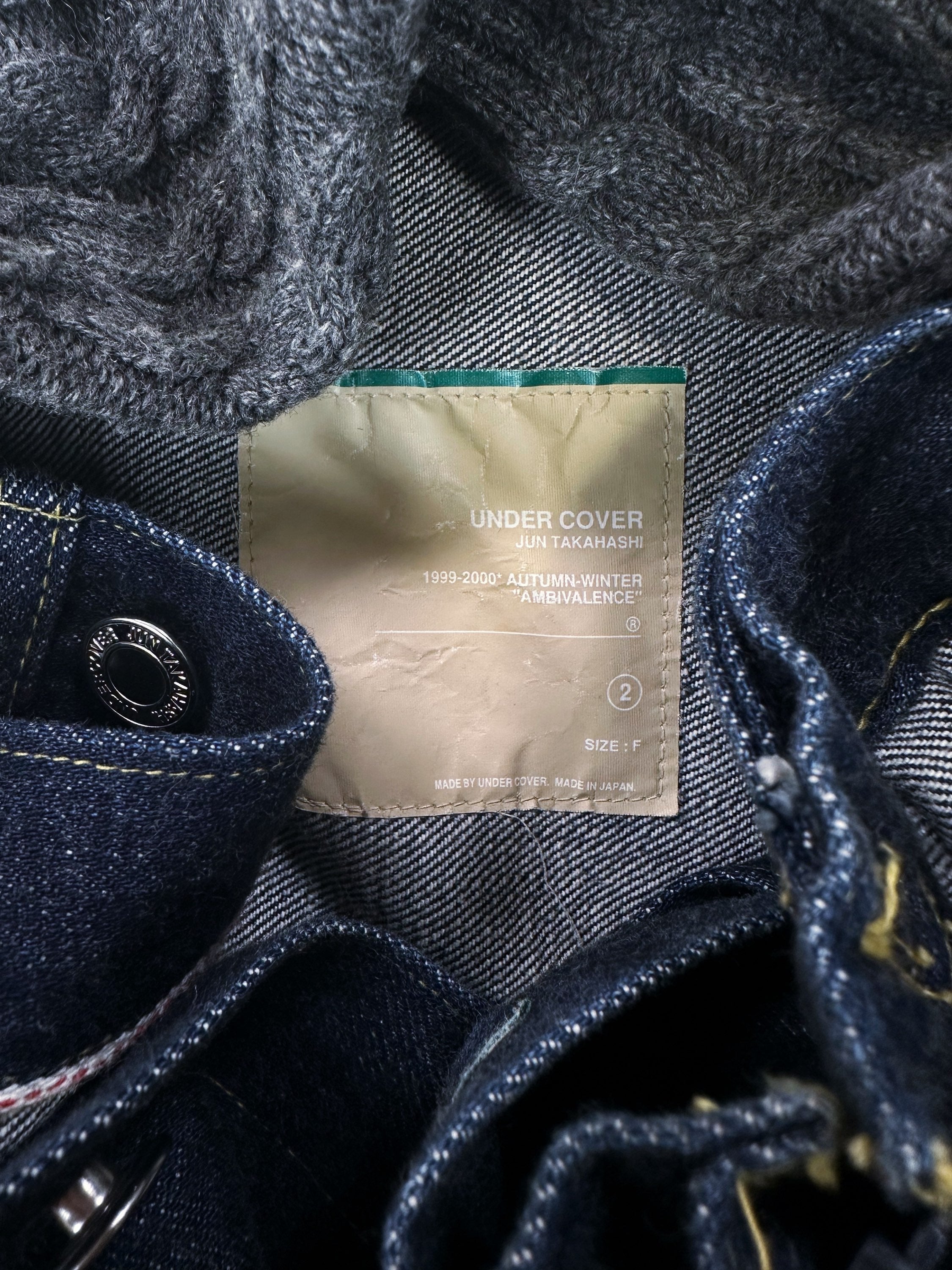 AW98 Undercover ‘Small Parts’ Indigo Hybrid Denim Jacket