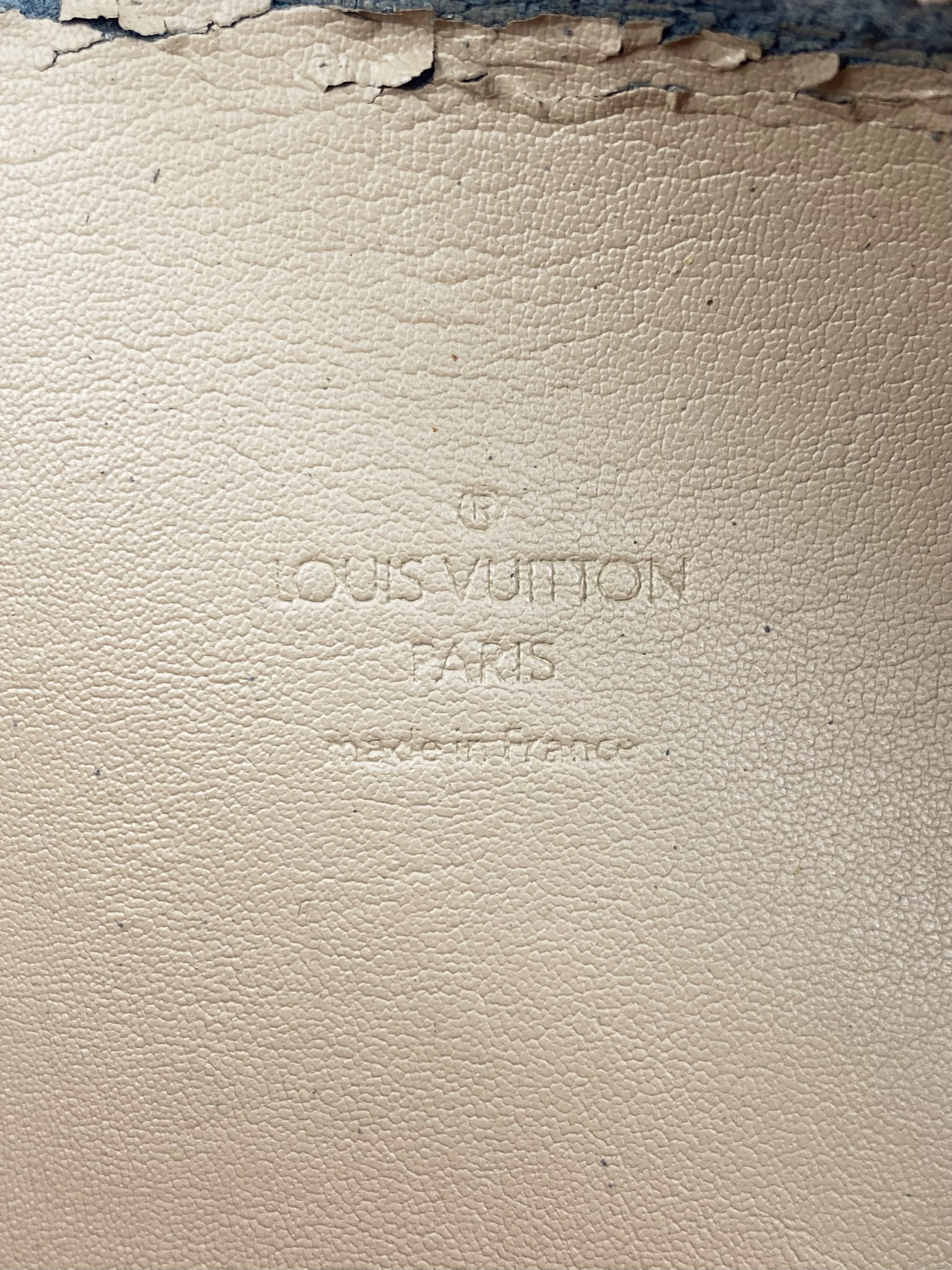 Louis Vuitton Embossed Yellow Leather Strap Roller Bag