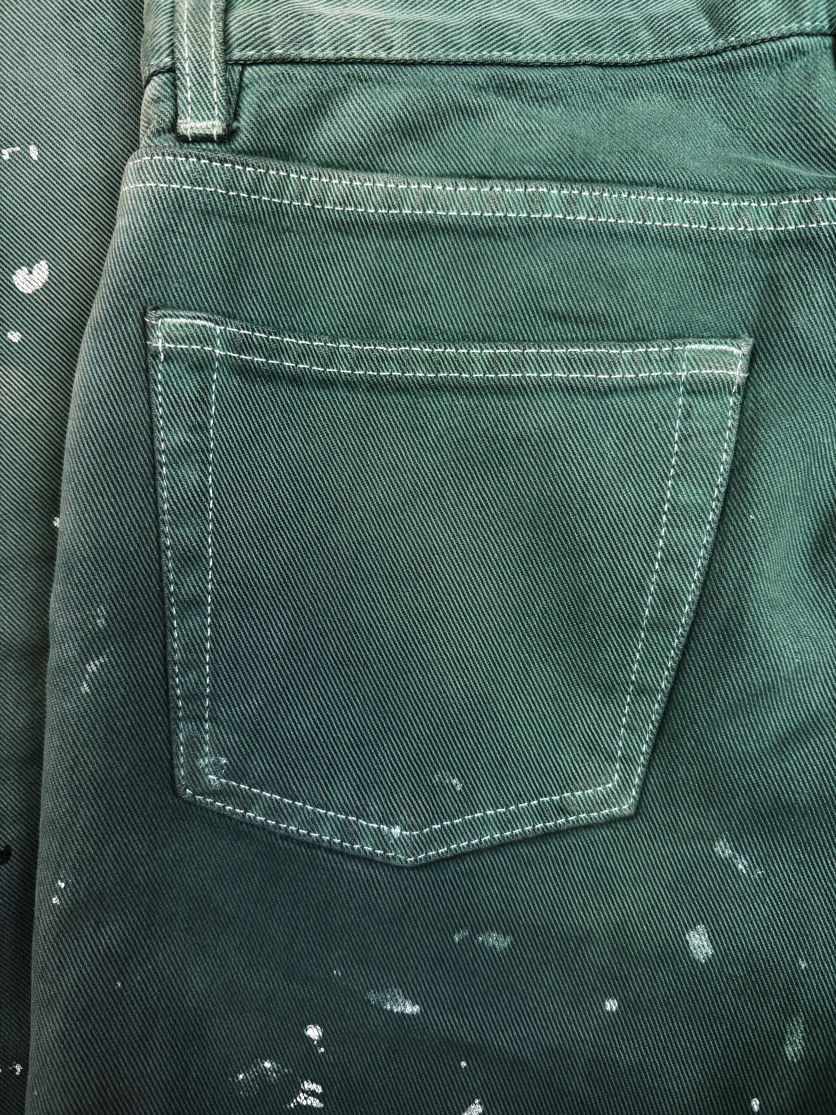 1998 Helmut Lang Teal Painter Boot Cut Vintage Denim