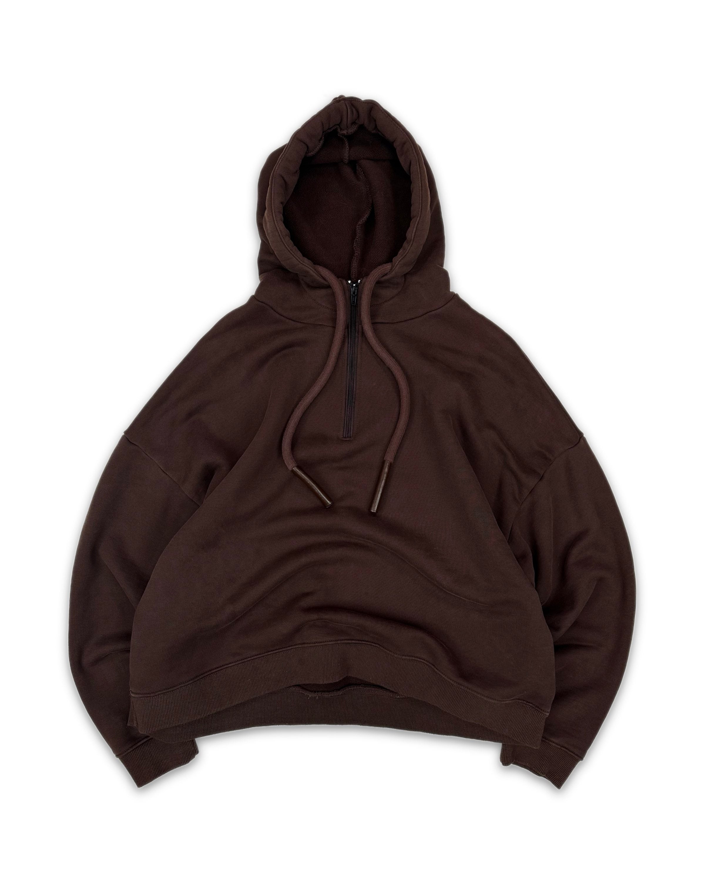  yeezy season 1 basic hoodie Lサイズ YEEZY SEASON 1 BROWN QUARTER-ZIP HEAVY WEIGHT HOODIE | ArchiveThreads