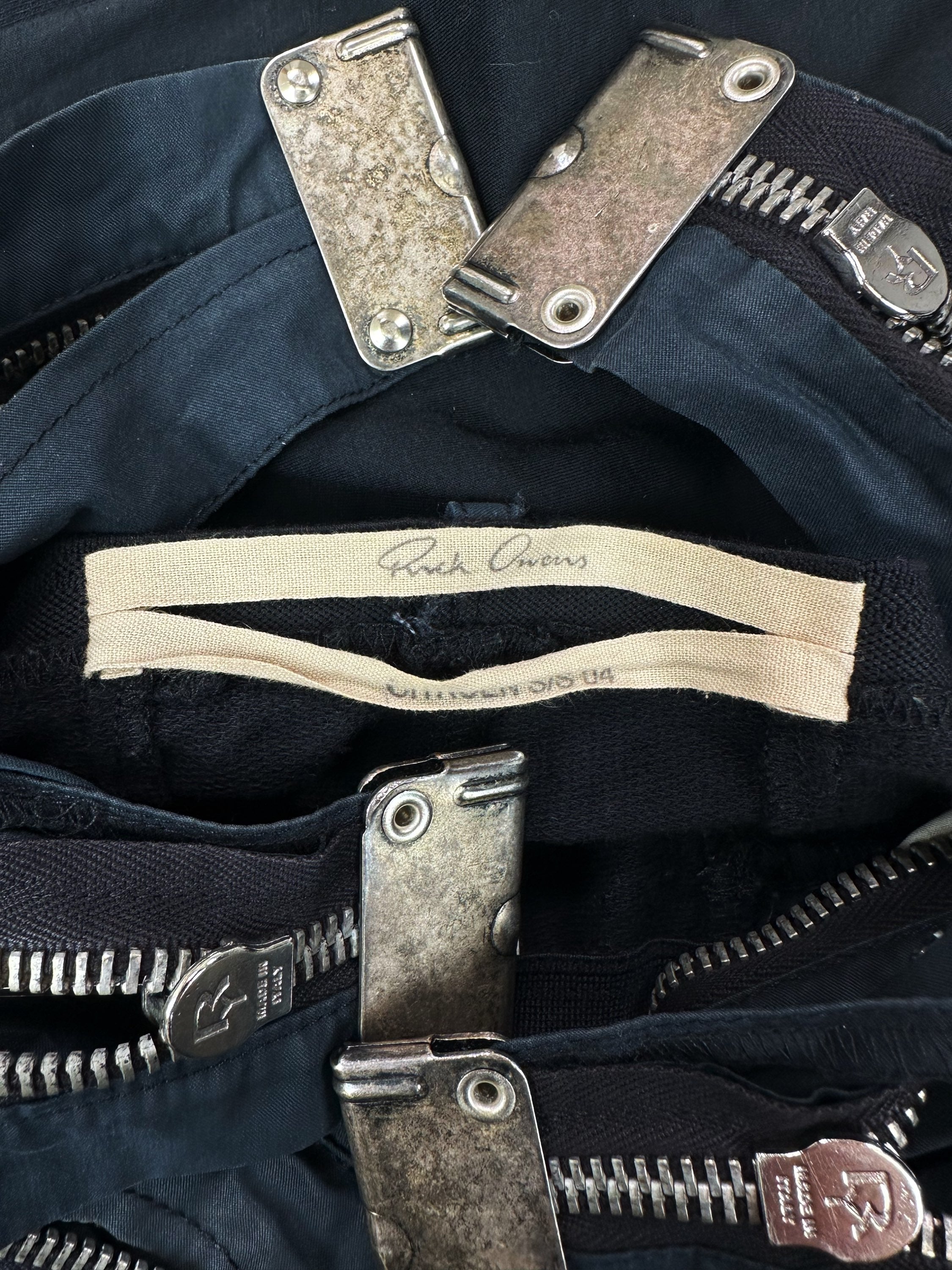 SS04 Rick Owens ‘Citrogen’ Leather Multi-zip Cargo Pants