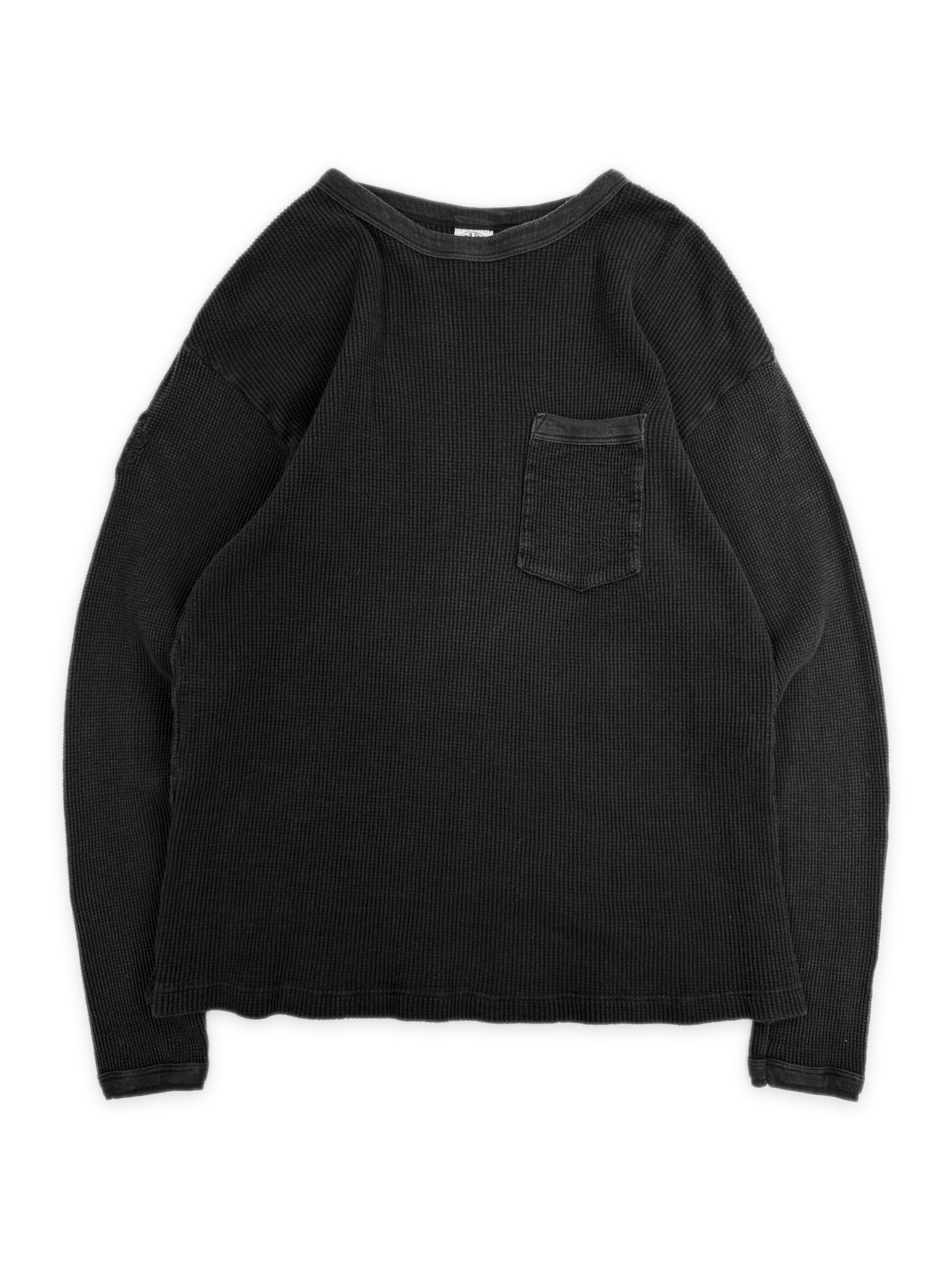 CHROME HEARTS DAGGER BLACK THERMAL EMBROIDERED LONG SLEEVE SHIRT 