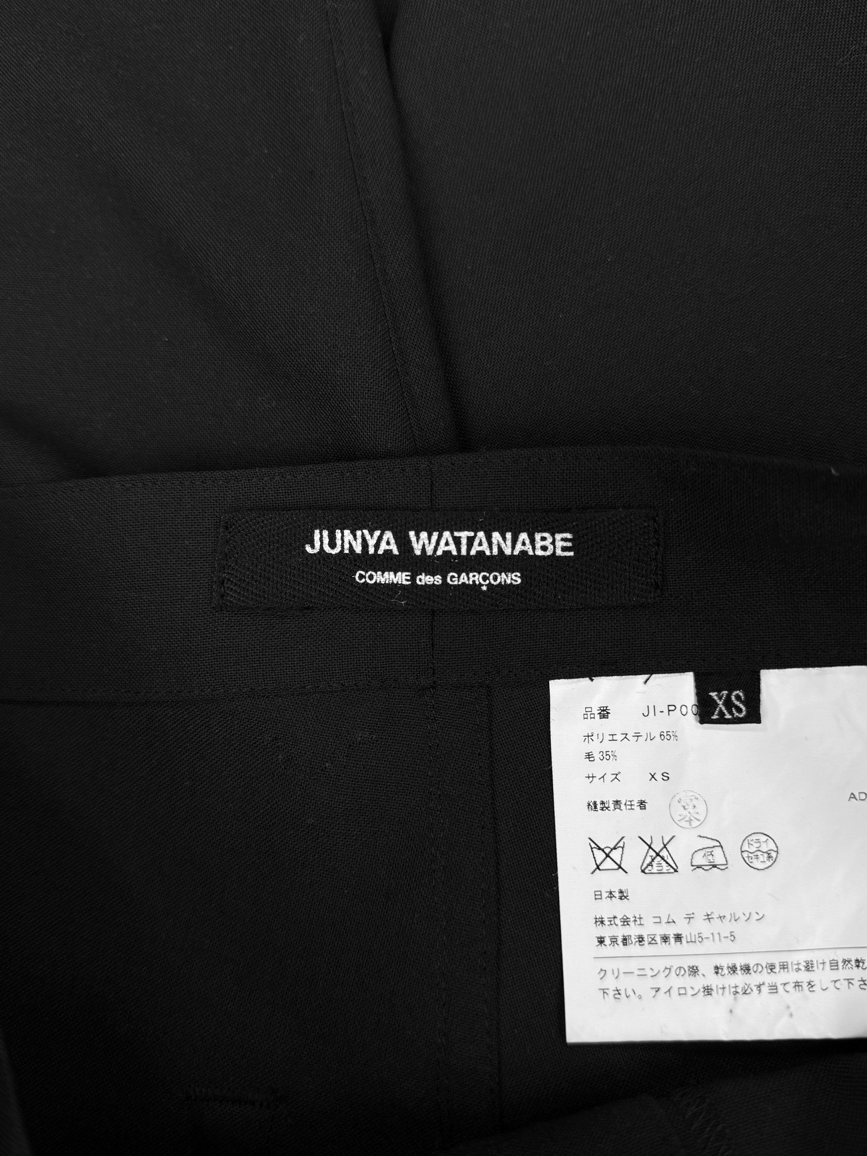 00s Junya Watanabe Belted Black Layered Skirt Shorts