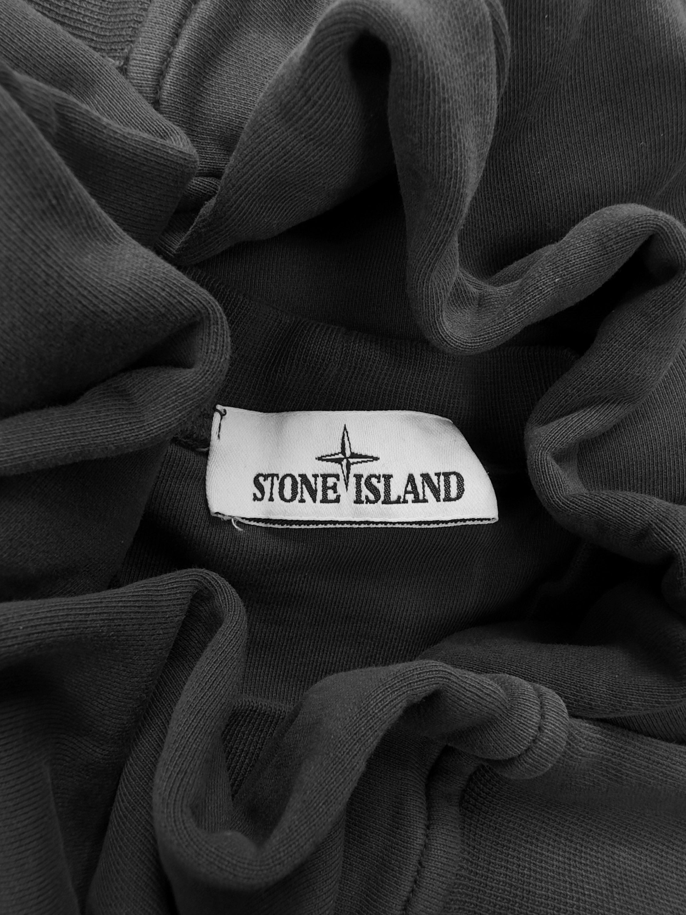 Stone Island ‘Compass’ Patch Slate Grey Heavy Weight Crewneck
