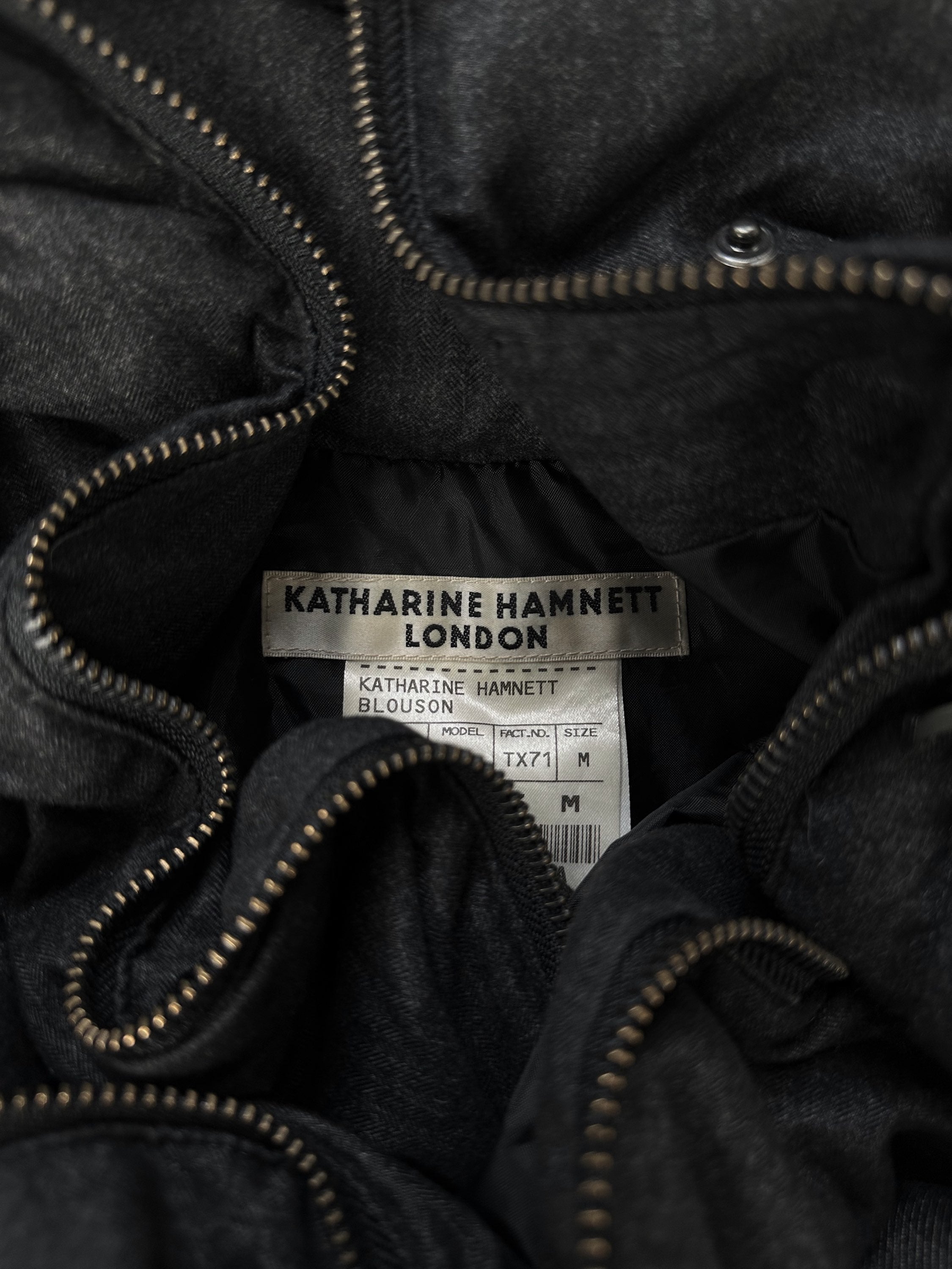 Katharine Hamnett Slate Grey Down Fill Puffer Jacket