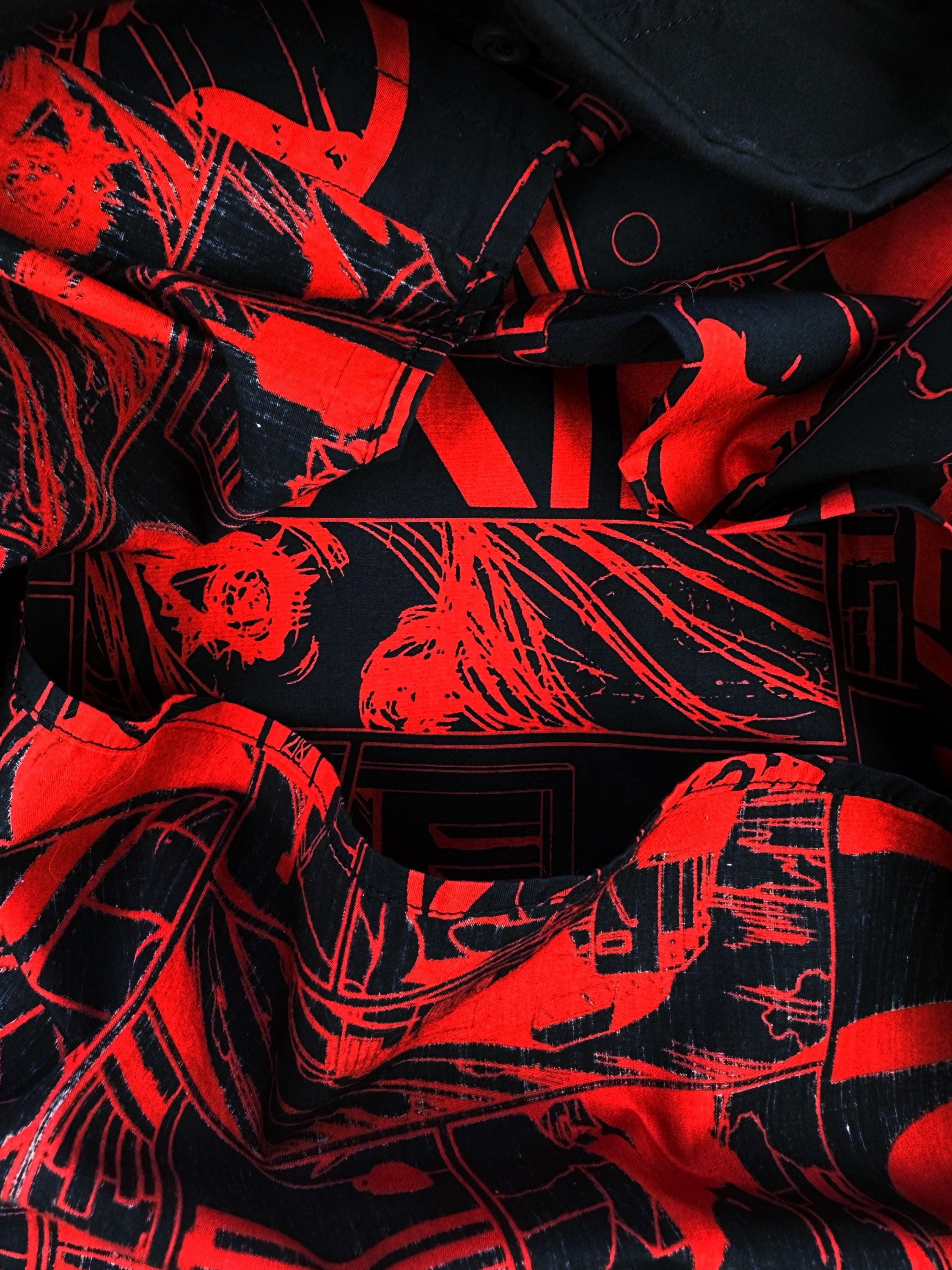 SS18 Prada ‘Comic’ Short Sleeve Camp Collar Graphic Shirt
