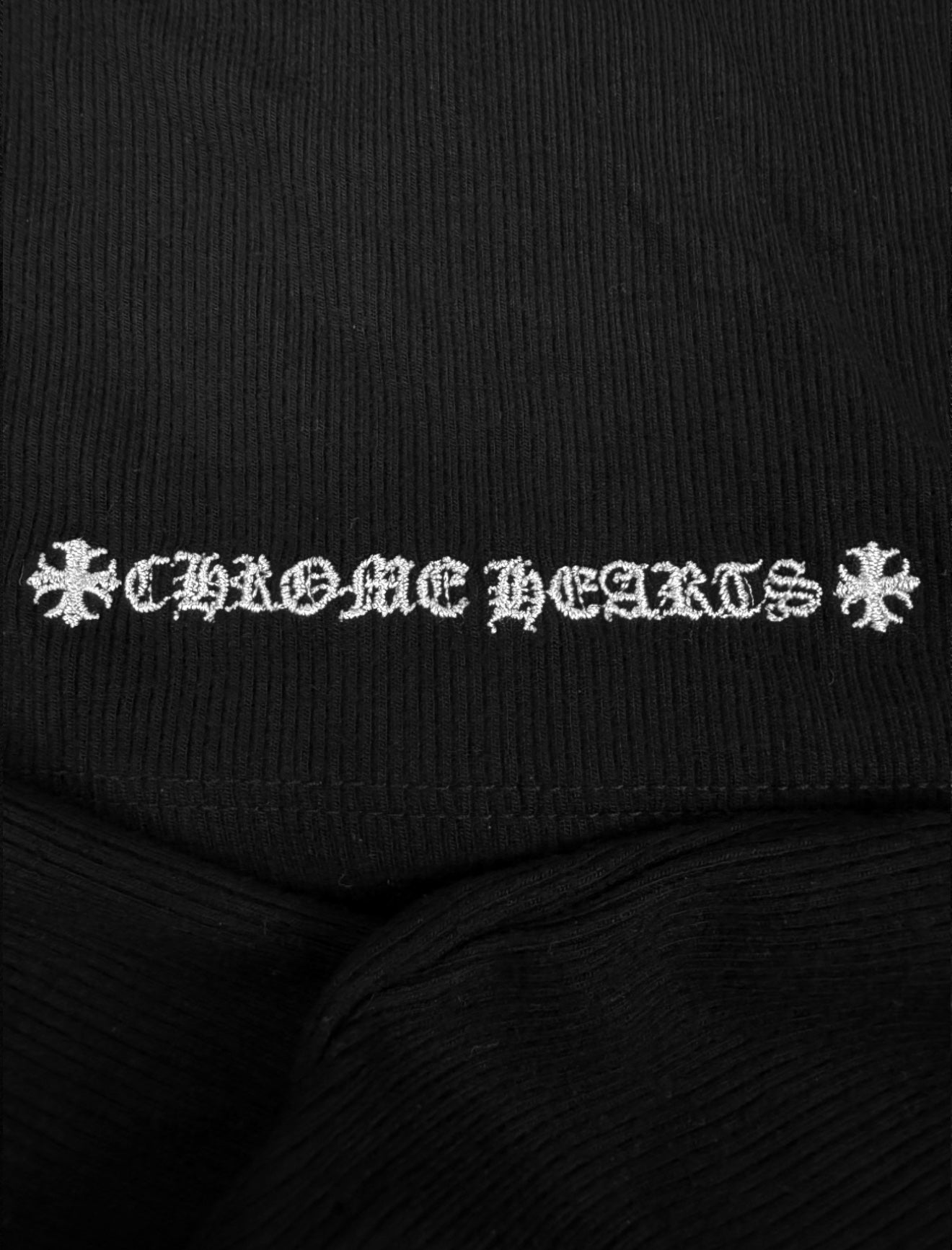 Chrome Hearts ‘Dagger’ Cropped Black Long Sleeve Cardigan