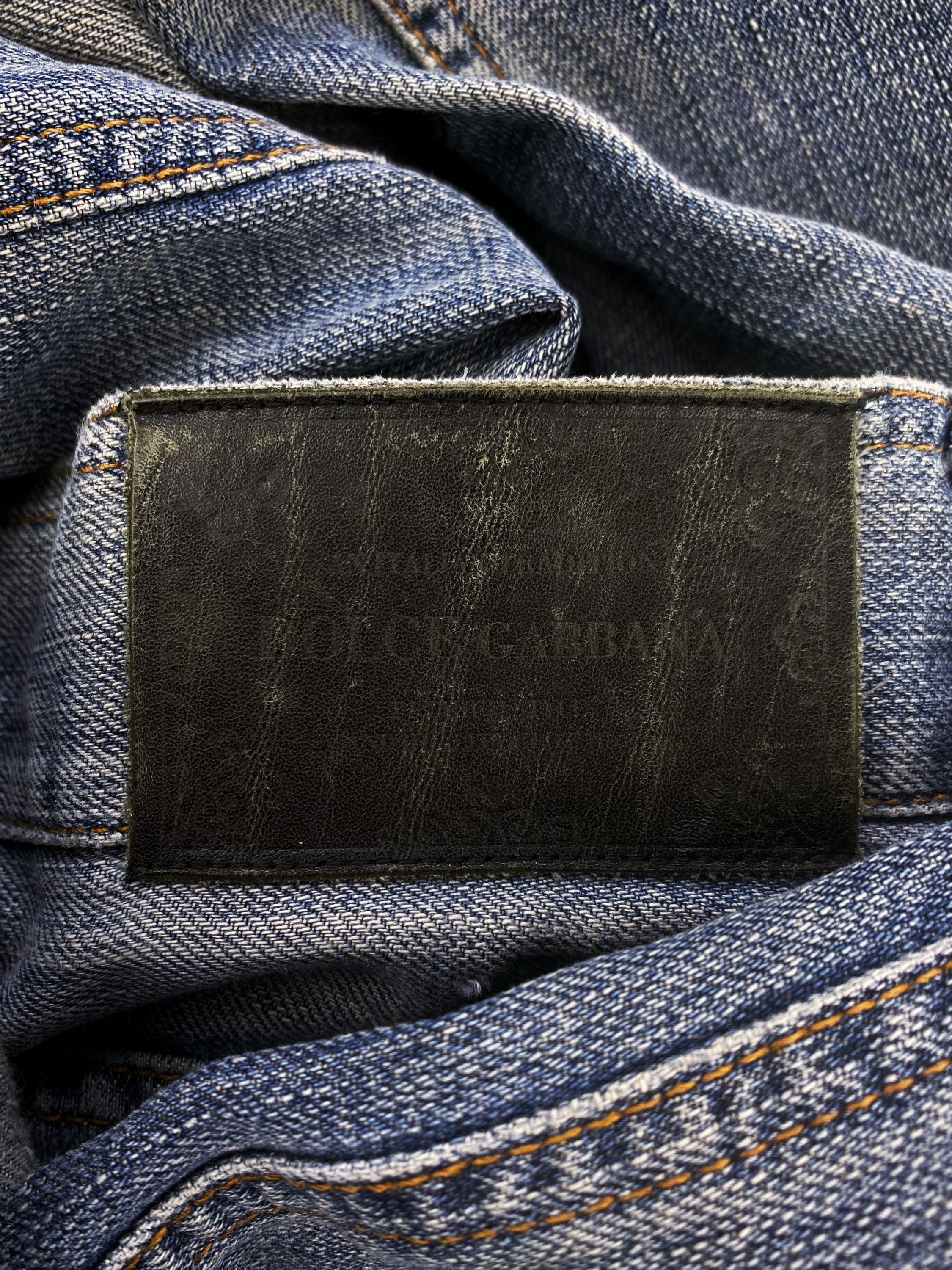 Dolce & Gabbana Distressed Light Wash Denim Jeans
