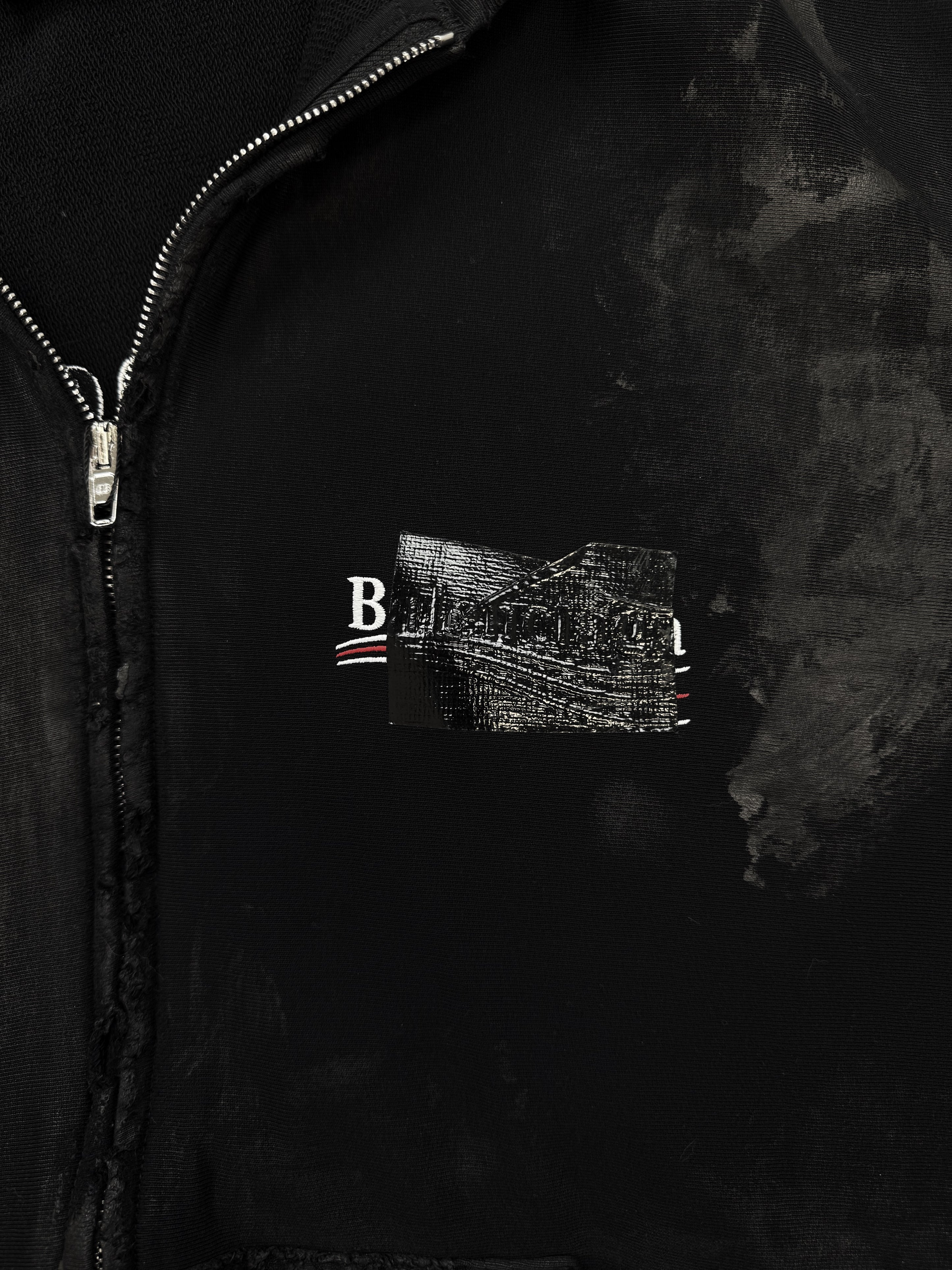 AW22 Balenciaga Mud Show ‘Gaffer’ Tape Zip-up Campaign Hoodie