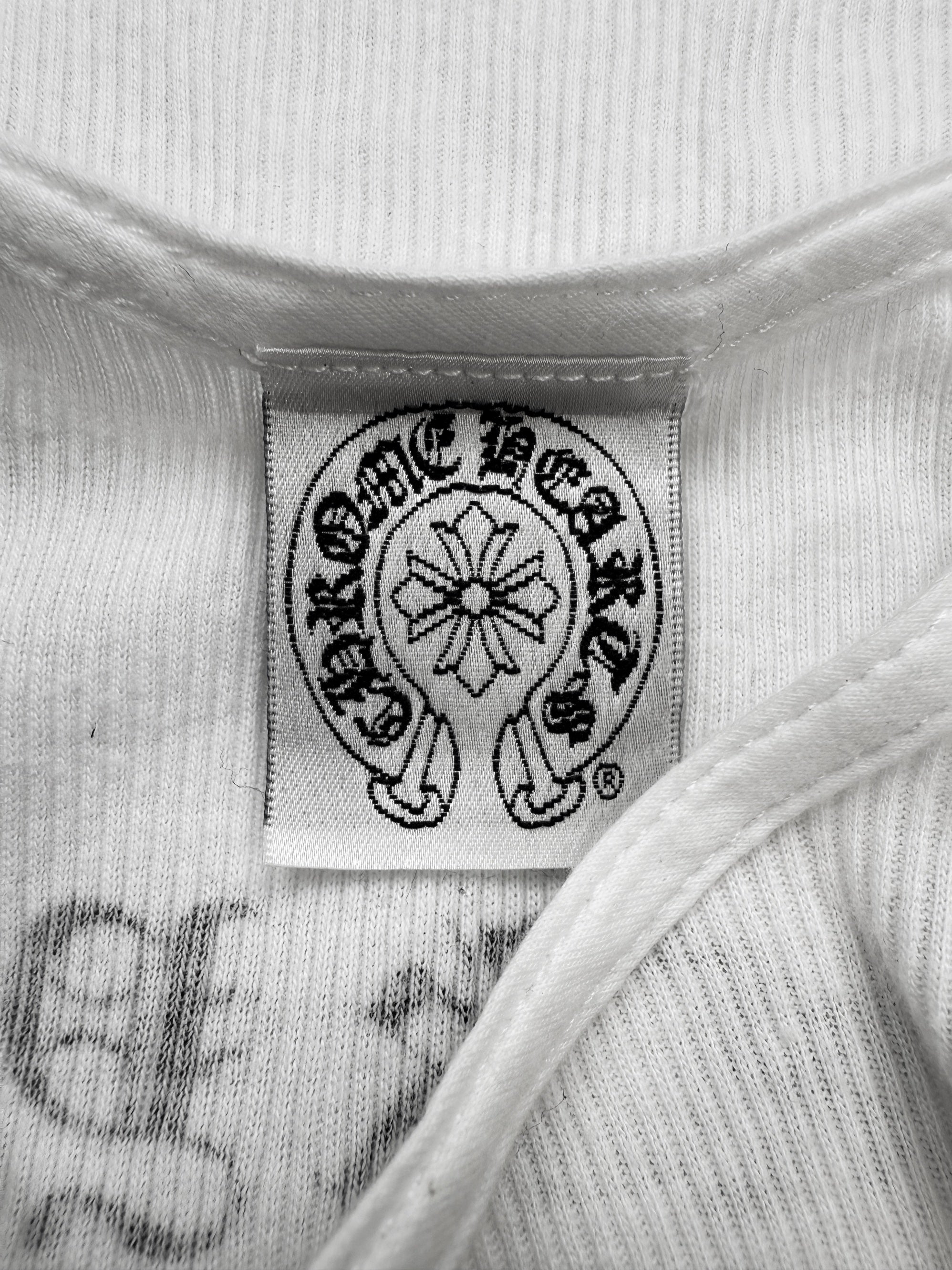 Chrome Hearts ‘Fuck You’ Cross White Ribbed Wife Beater Tank-top