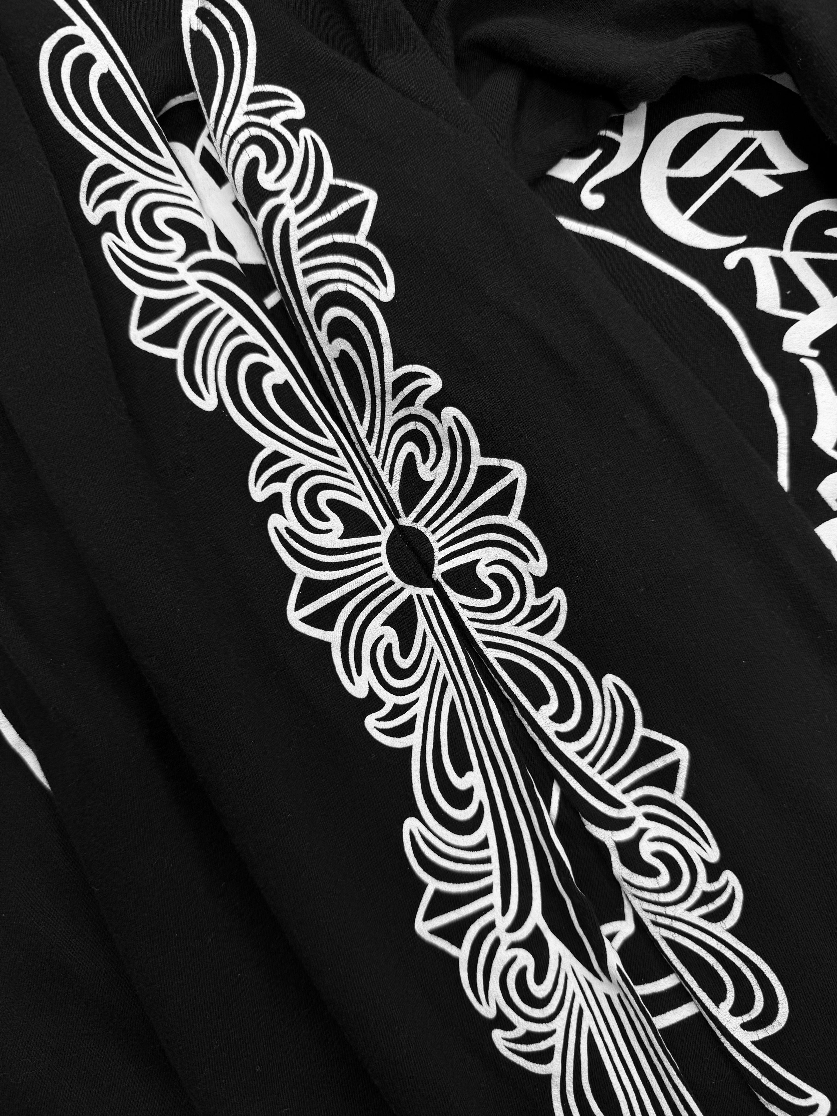 Chrome Hearts Red Triple Cross Patch Fleur Sleeve Long Sleeve