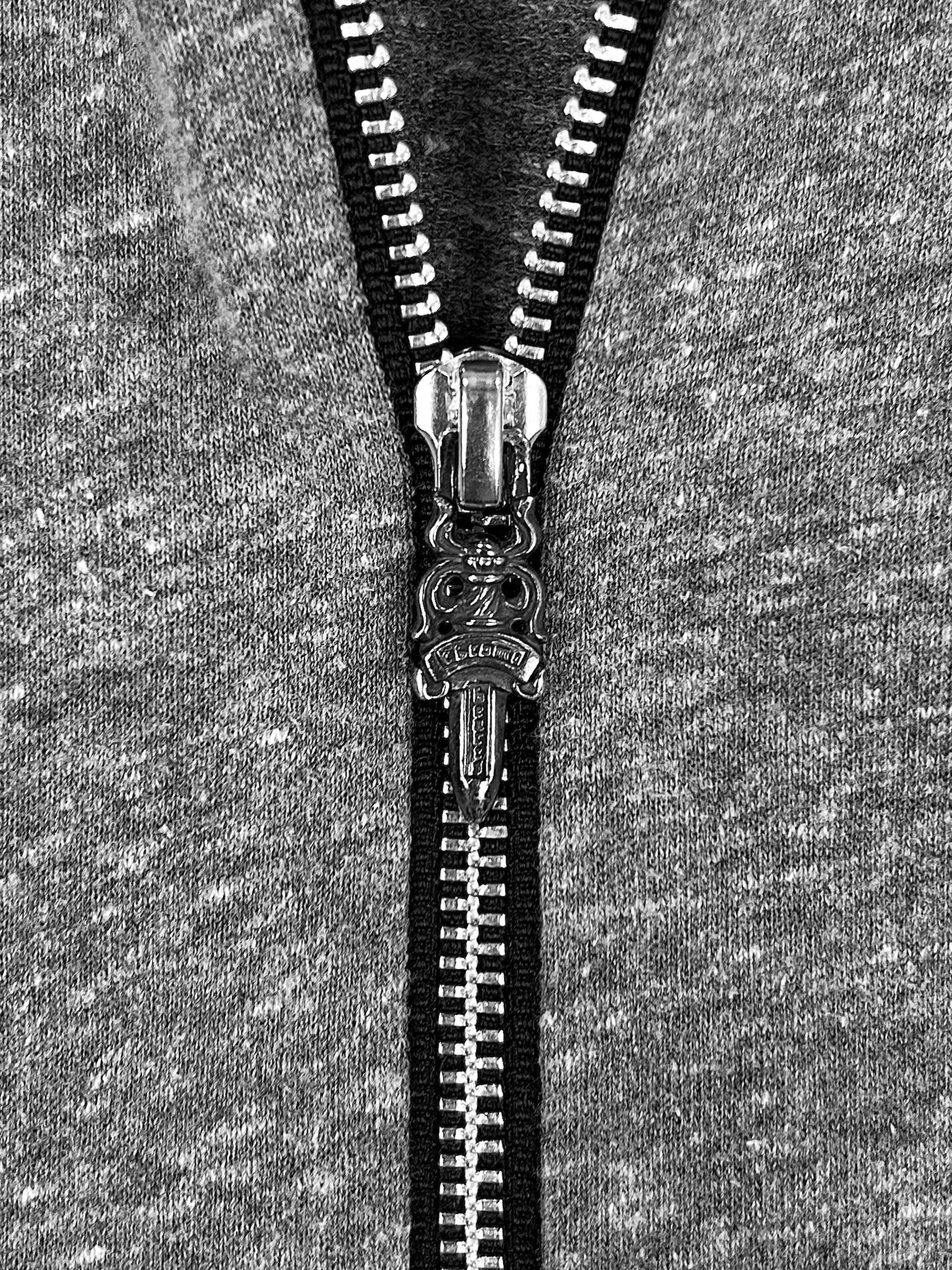 Chrome Hearts ‘Cross’ Graphic Dagger Full-zip Grey Hoodie