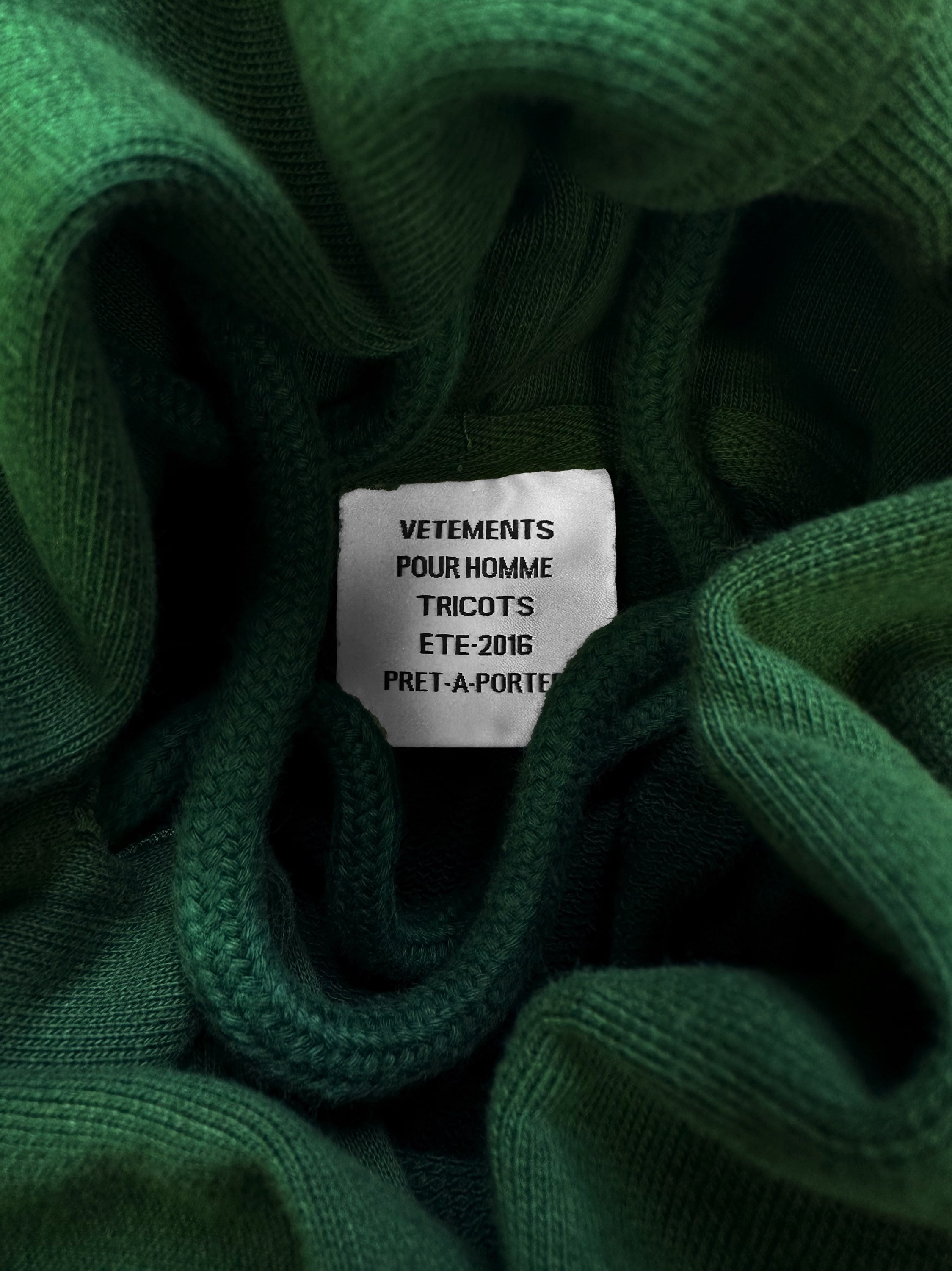 SS16 Vêtements Homme ‘Polizei’ Oversized Pine Green Slogan Hoodie