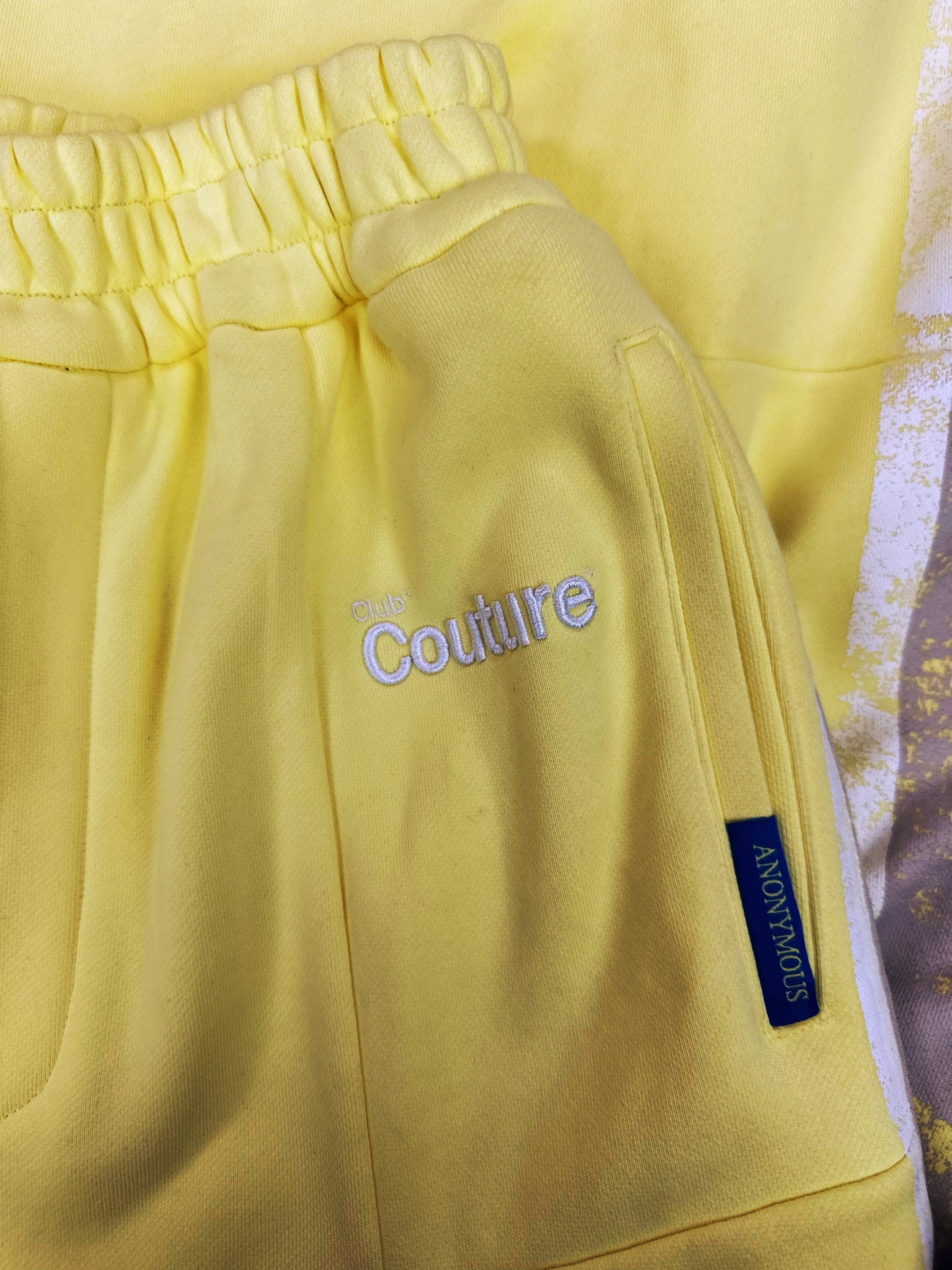 Anonymous Club Yellow Striped Super Baggy Elasticated Sweat Pants