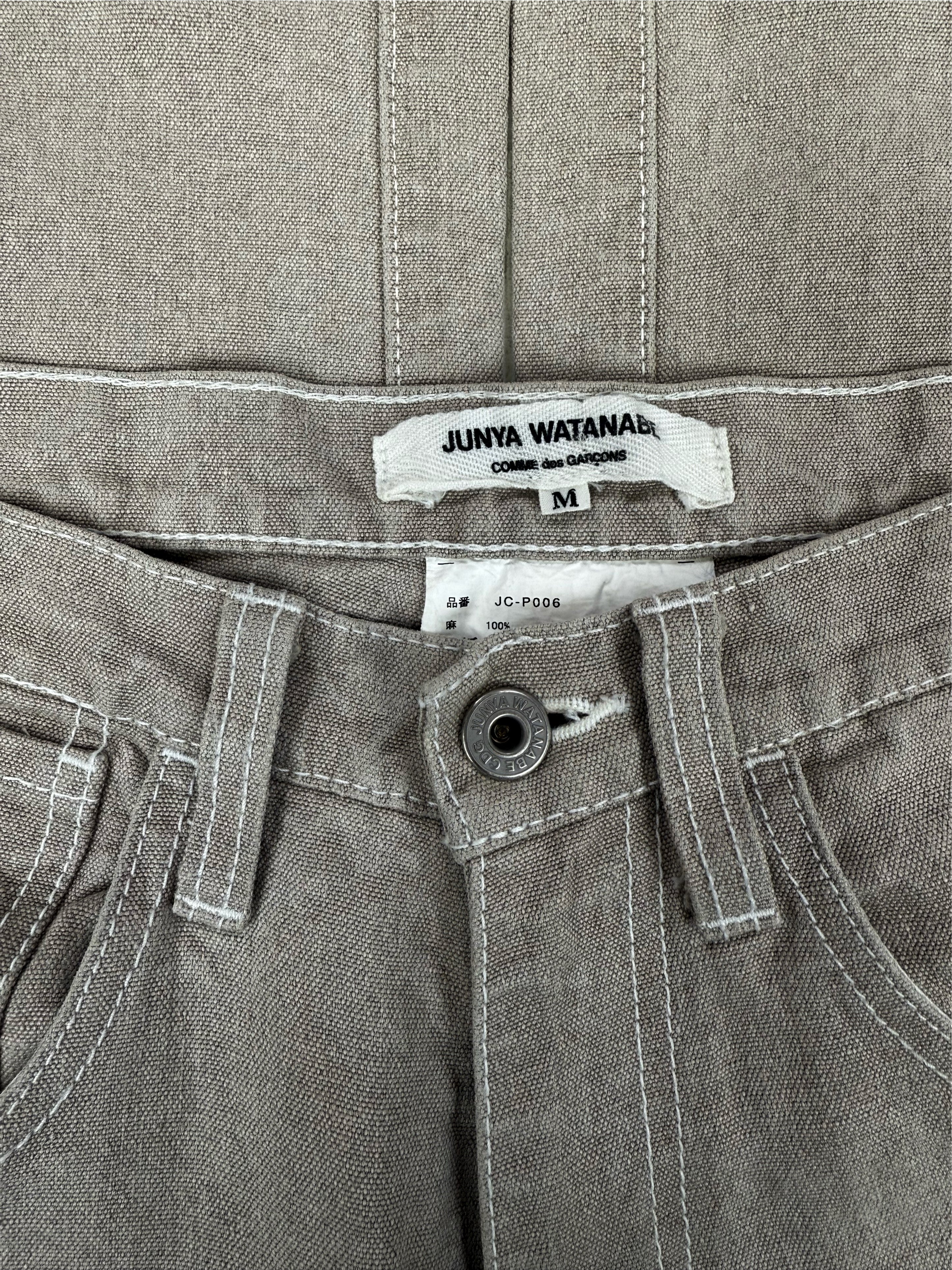 00s Junya Watanabe Sashiko Stitch Distressed Boot Cut Denim