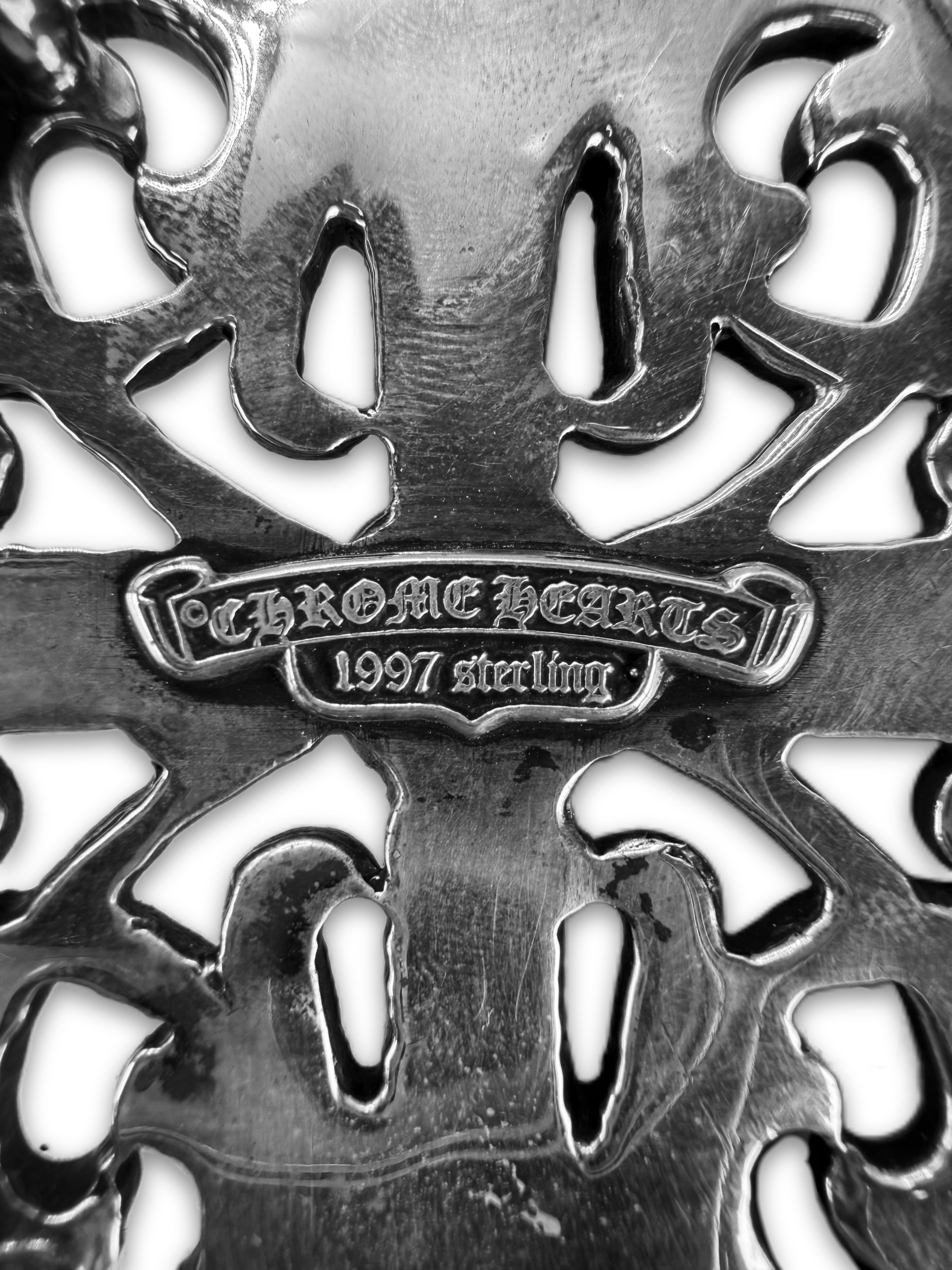 Chrome Hearts XL ‘Oval’ 4.5 in .925 Silver Belt Buckle