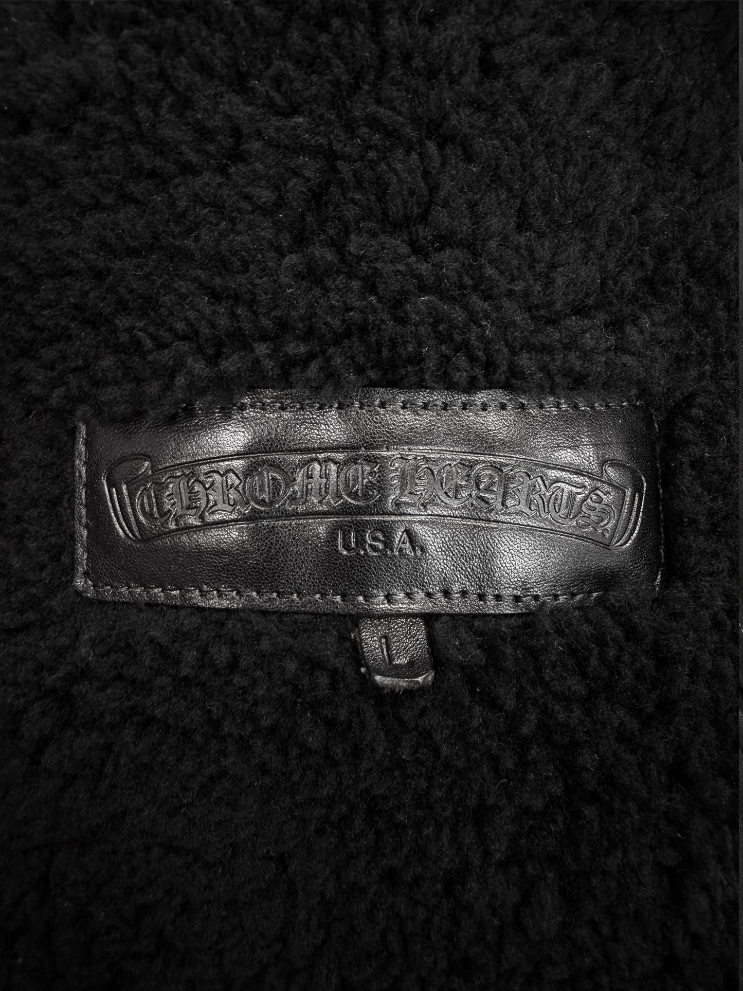 Chrome Hearts Mouton Fur Suede Shearling Lined .925 Silver Sun Faded Jacket