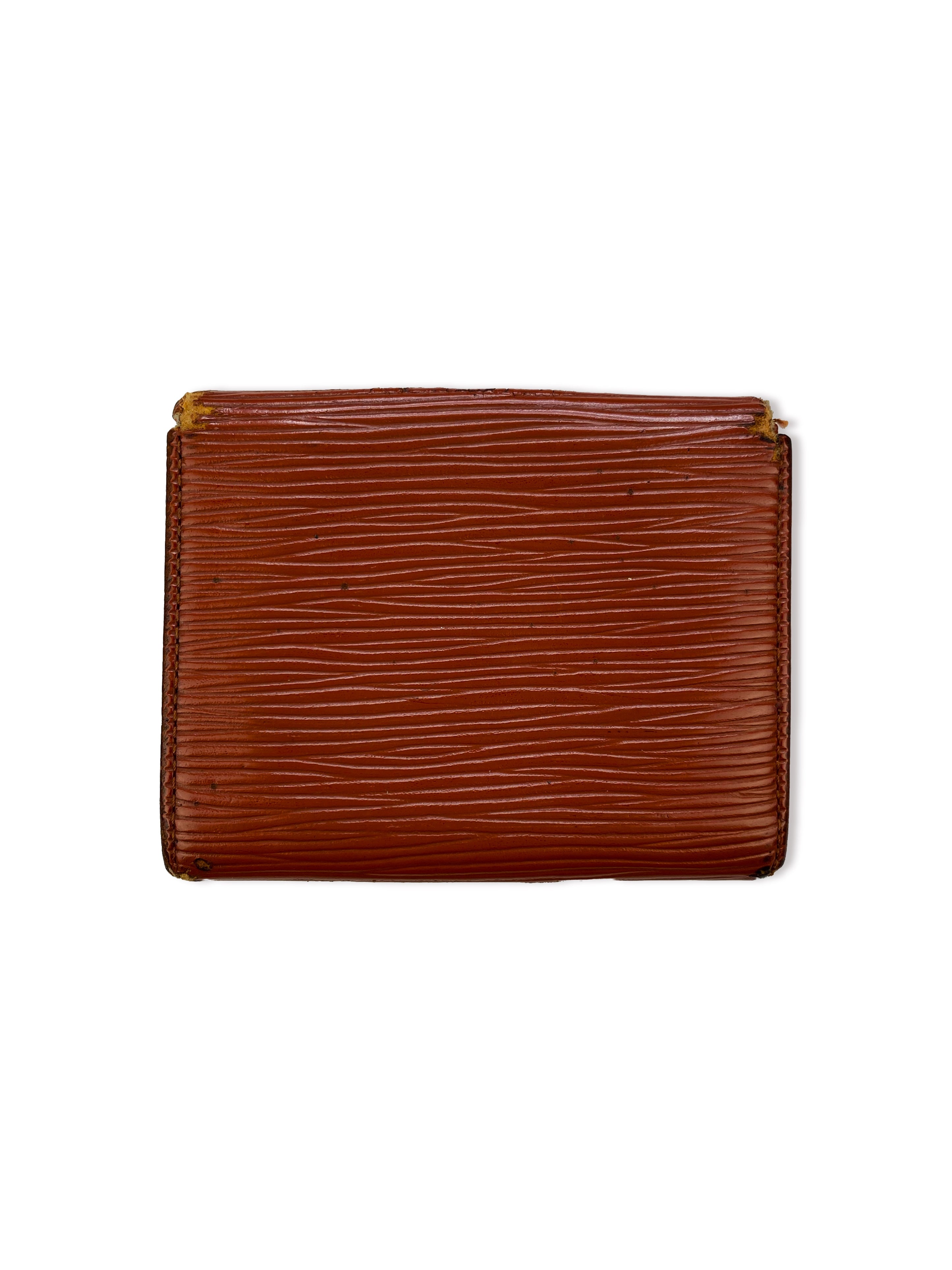 Louis Vuitton Ribbed Papier Burnt Maroon Wallet