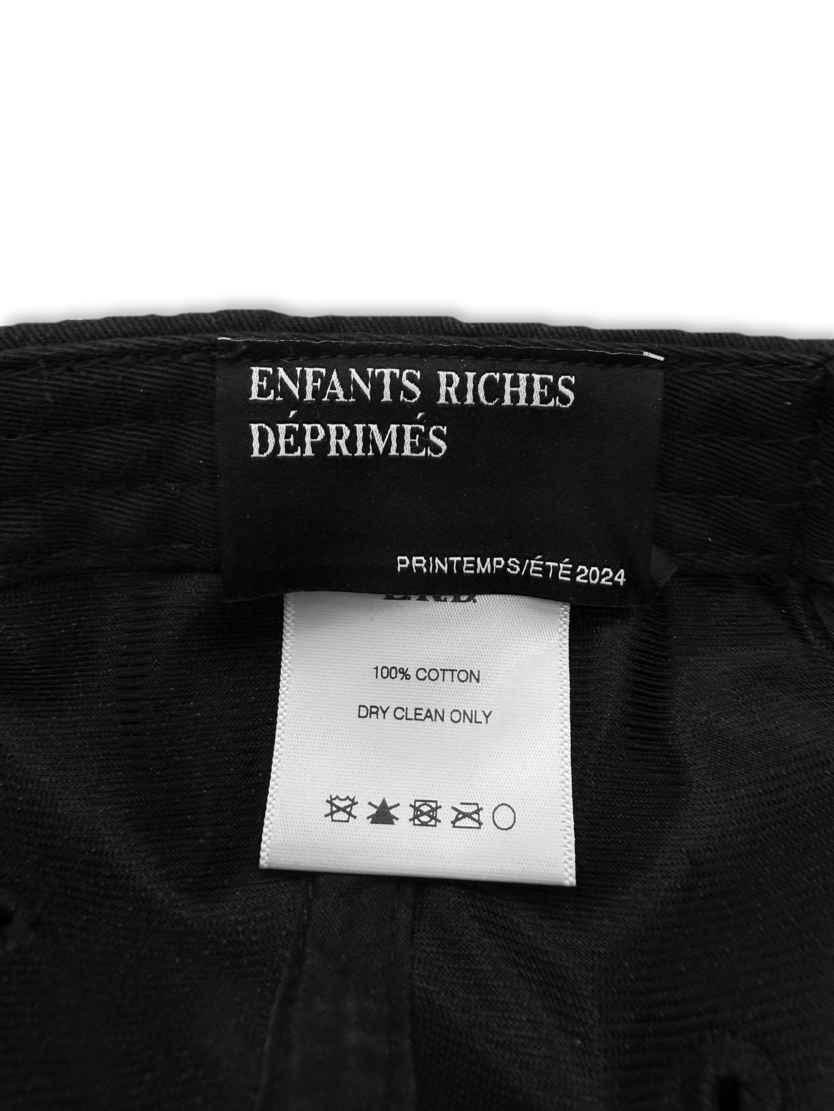 AW24 Enfants Riches Deprimes ‘Die in Bed’ Black Strap-back Hat