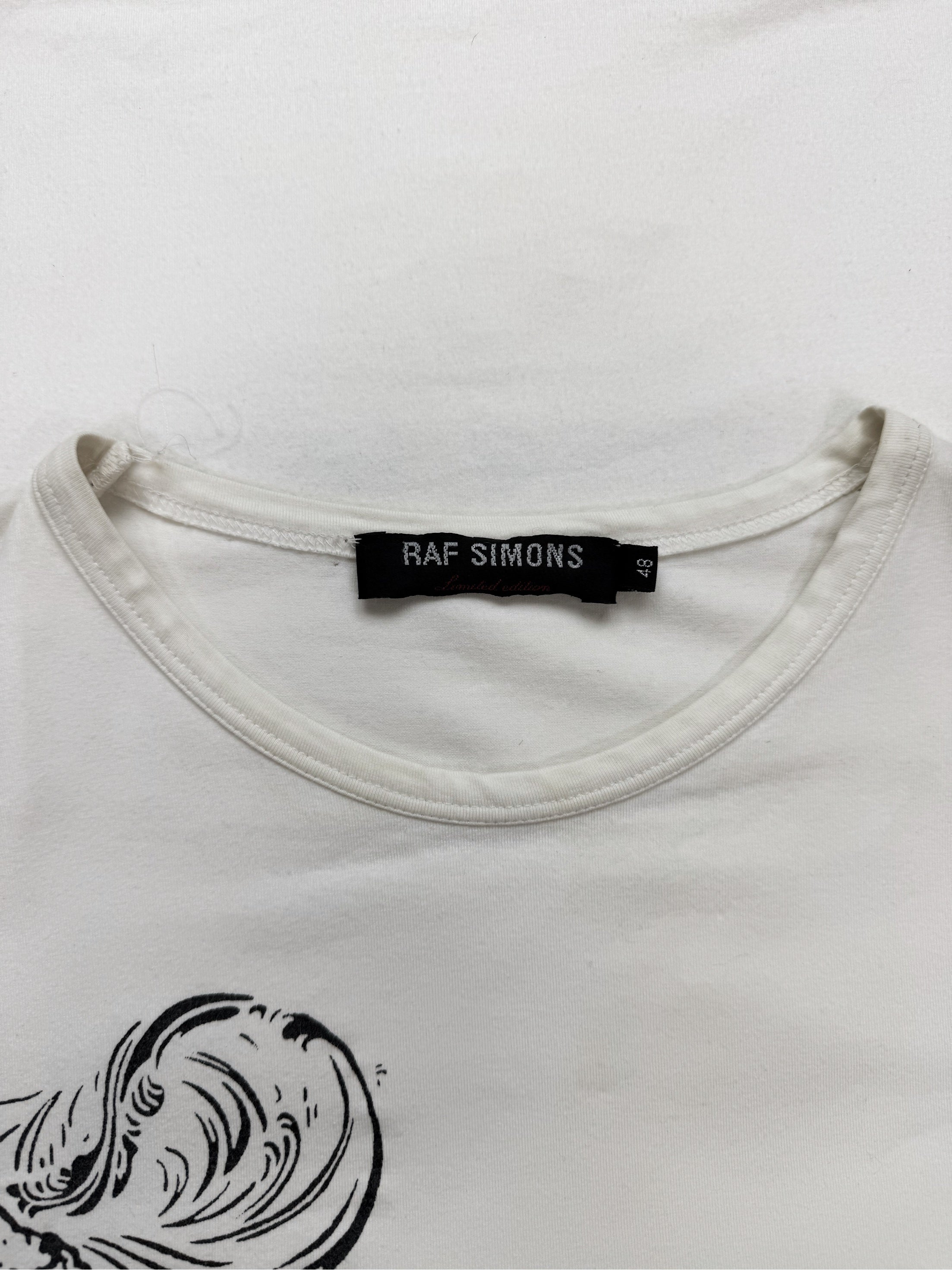 AW04 Raf Simons ‘Waves’ Shipwreck José Ortega Cream Limited Edition T-Shirt