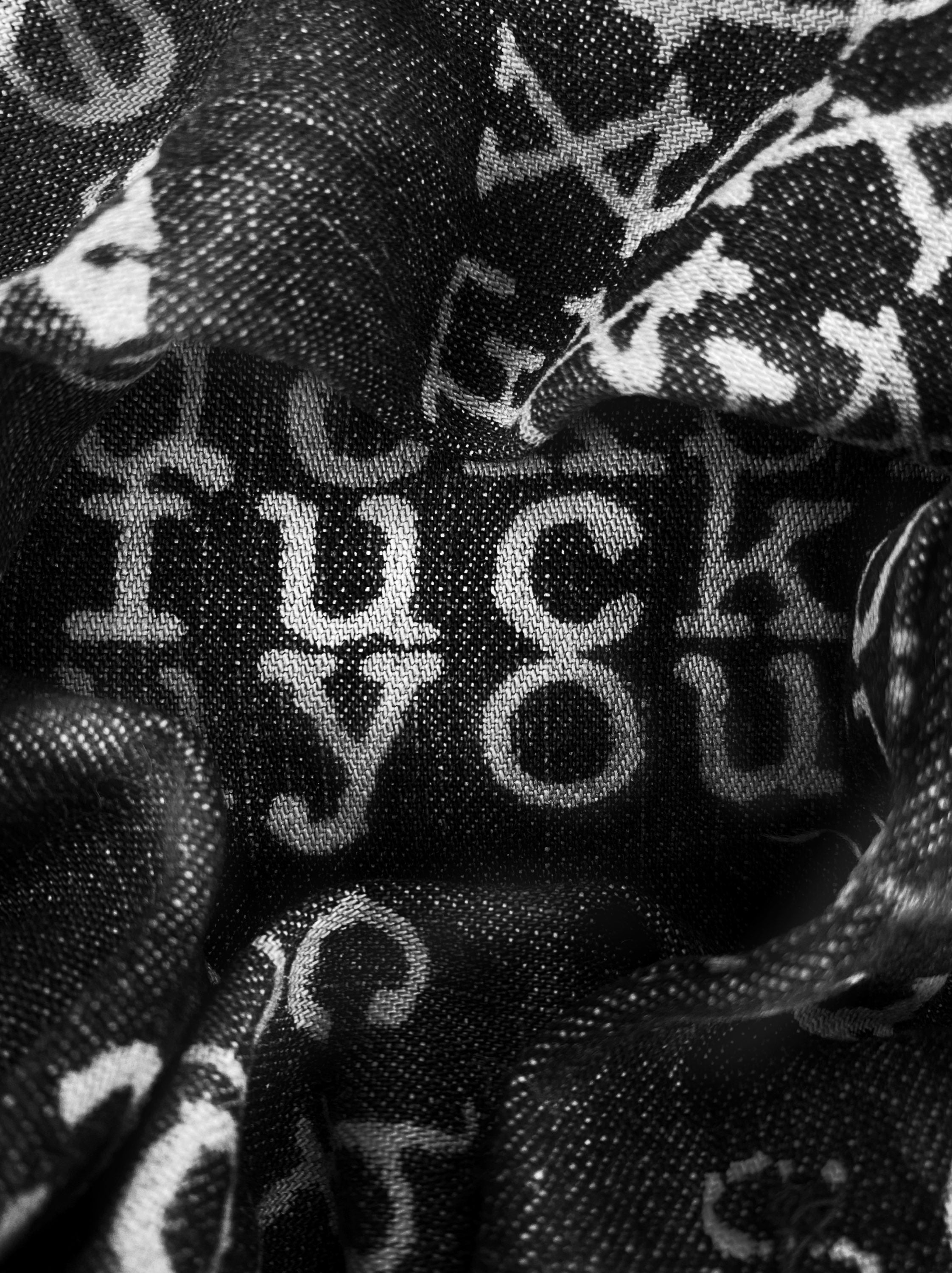 90s Hysteric Glamour ‘Fuck Sex Bitch’ Typewriter Black Denim