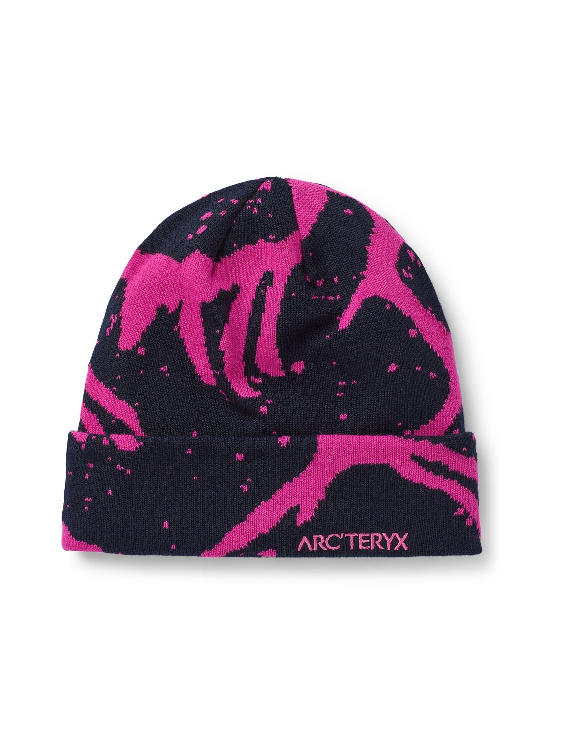 Arc’Teryx ‘Grotto’ Magenta Embroidered Knit Beanie Toque