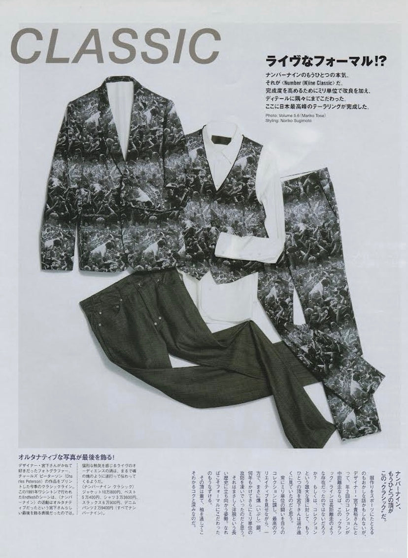 FW09 Number (N)ine Charles Peterson Graphic Mosh Pit Blazer