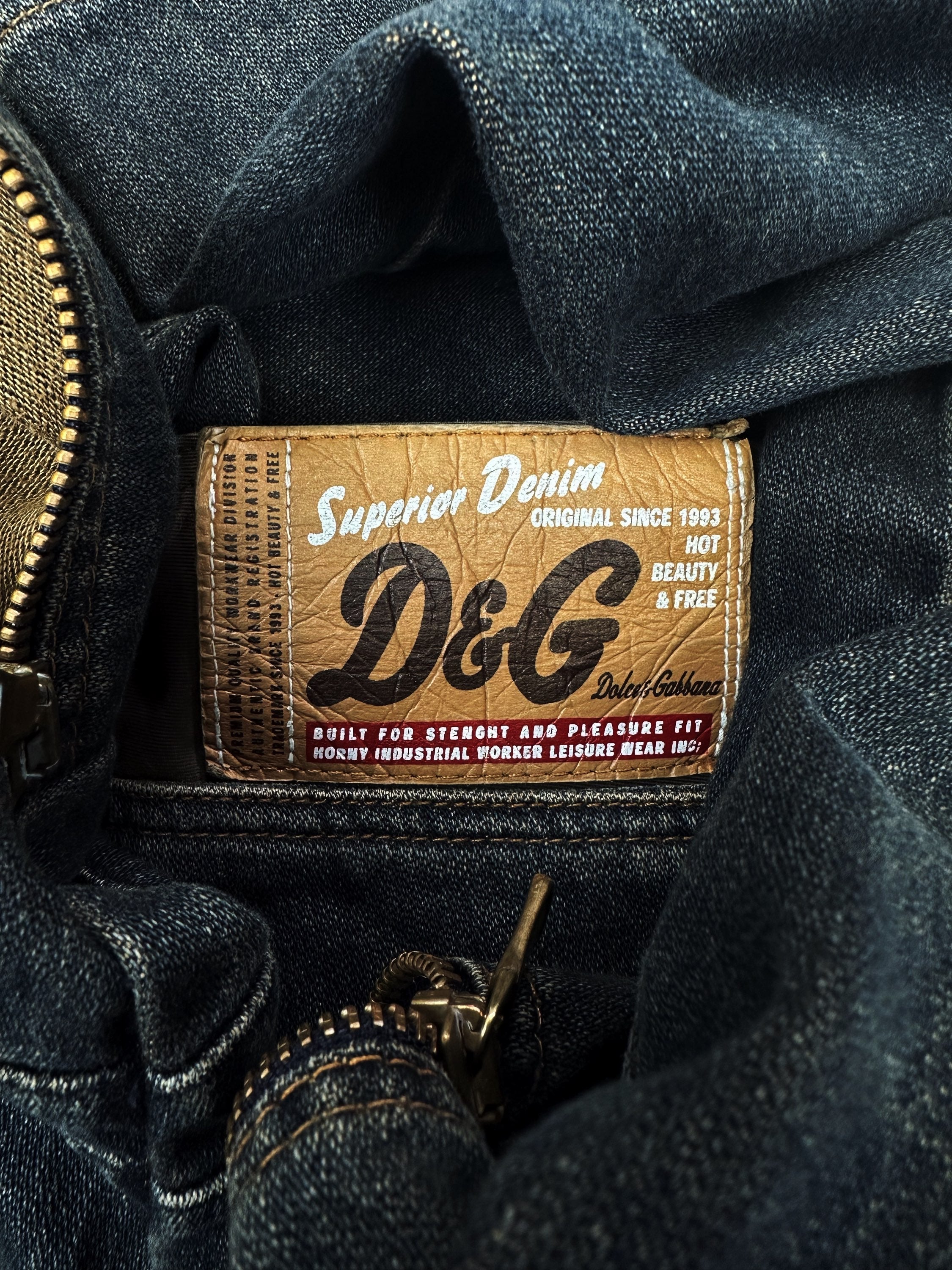 00s Dolce & Gabbana ‘Double Waistband’ Multi Pocket Cargo Denim