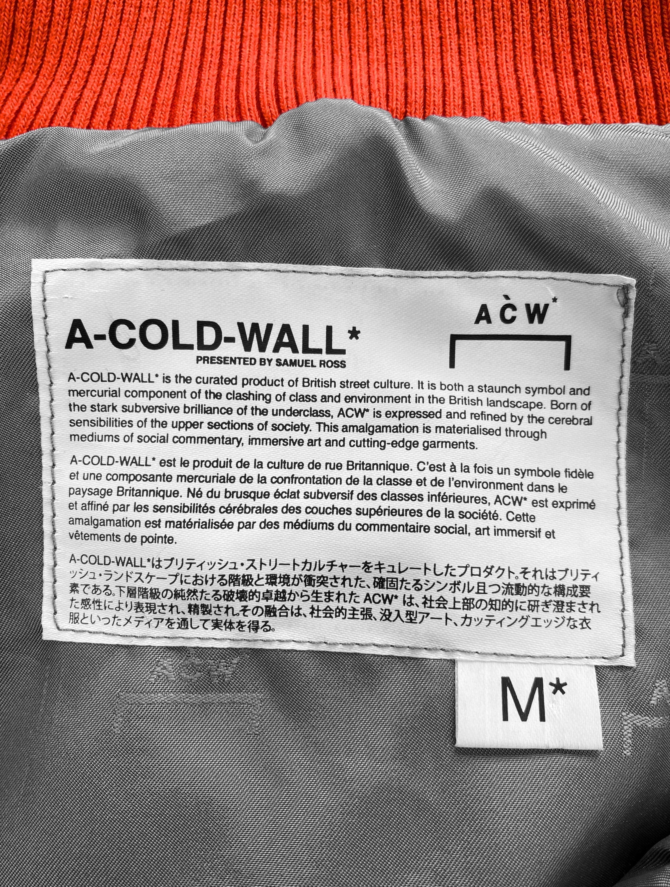 A Cold Wall 3D Cargo Pocket Padded Asymmetric Orange Vest