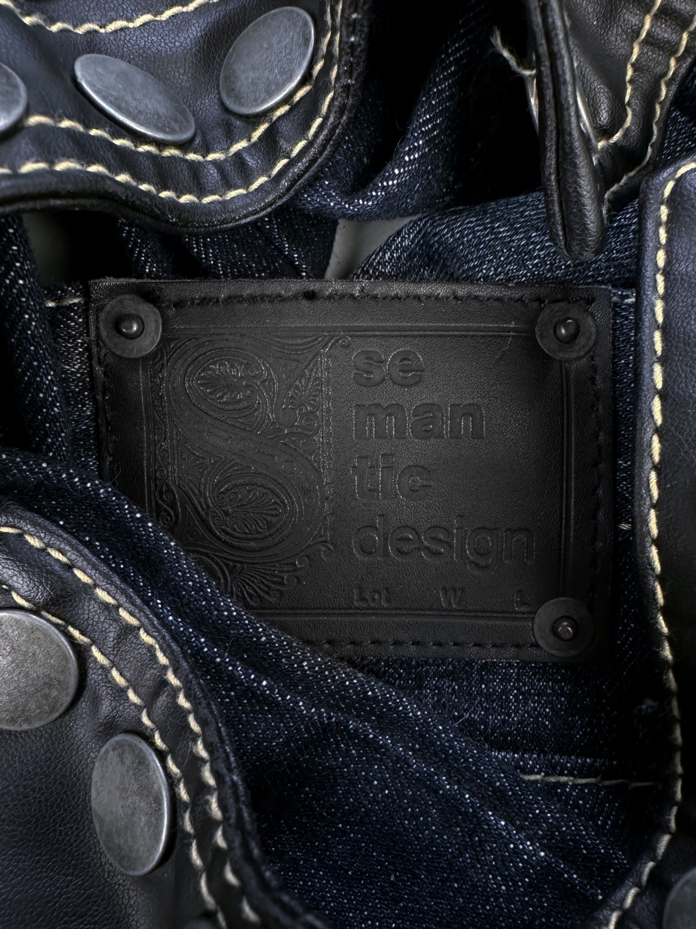 00s Semantic Design Removable Button Snap ‘Armour’ Denim