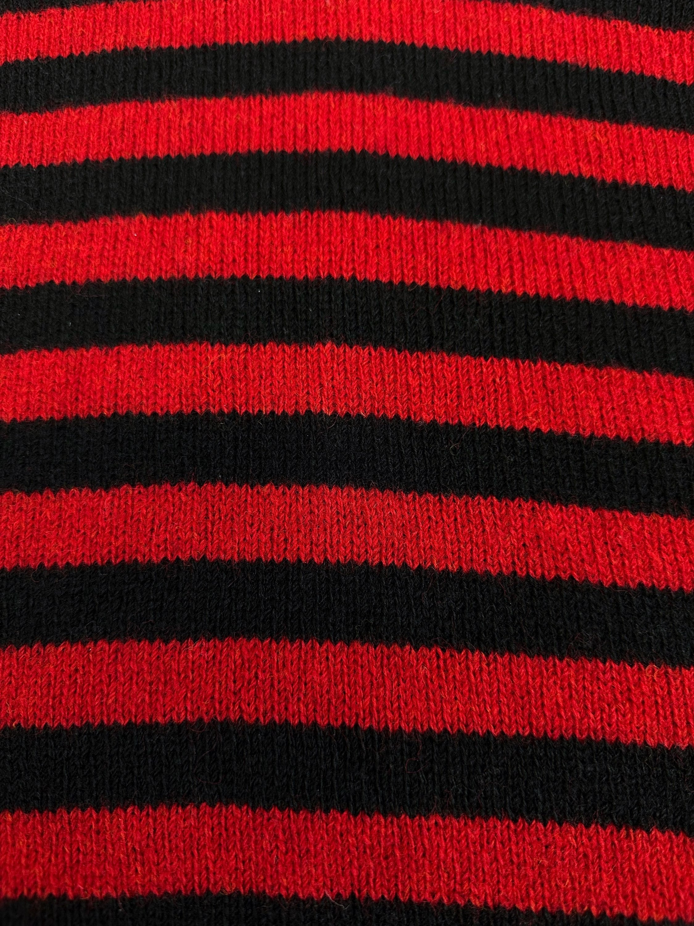 AW15 Saint Laurent Paris ‘Striped’ Wool Knitted Red Sweater