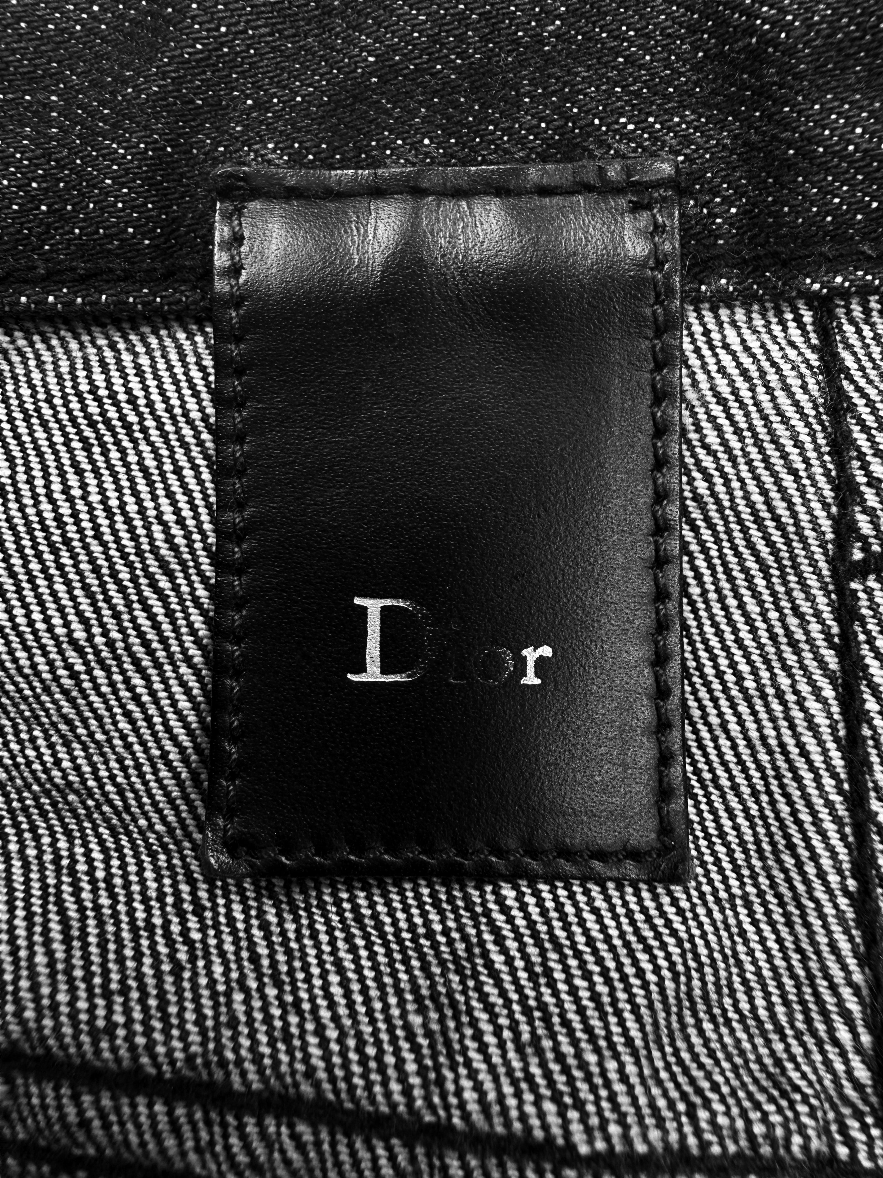 AW03 Dior Luster by Hedi Slimane ‘Clawmark’ Black Washed Denim