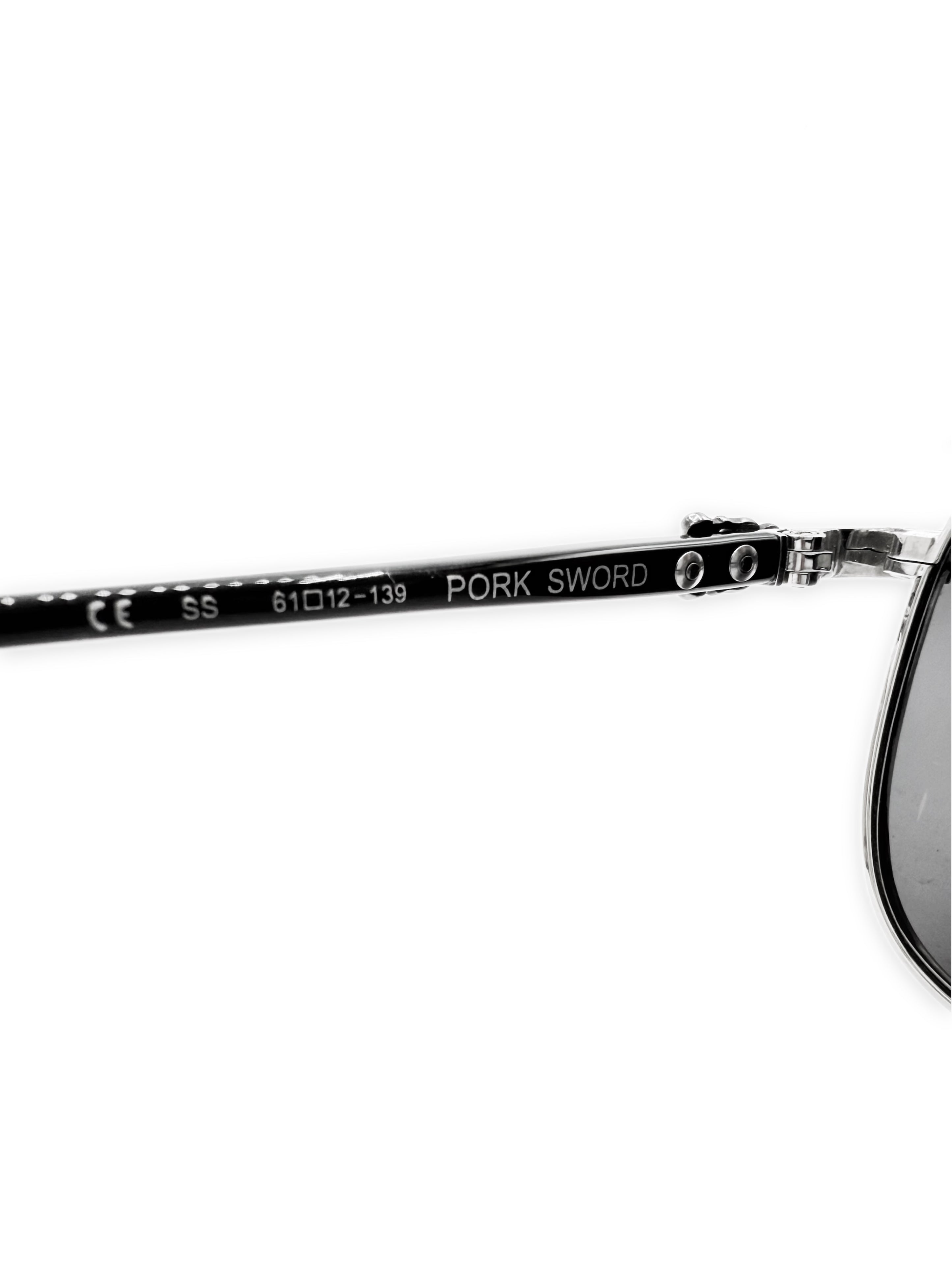 Chrome Hearts ‘Pork Sword’ .925 Silver Dagger Aviator Sunglasses
