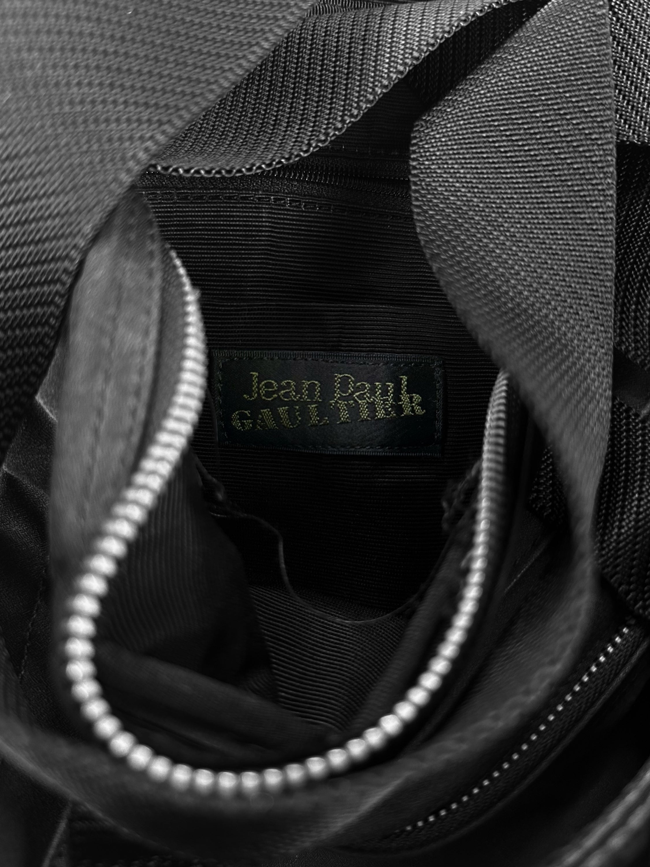 90s Jean Paul Gaultier Black Crossbody Shoulder Bag