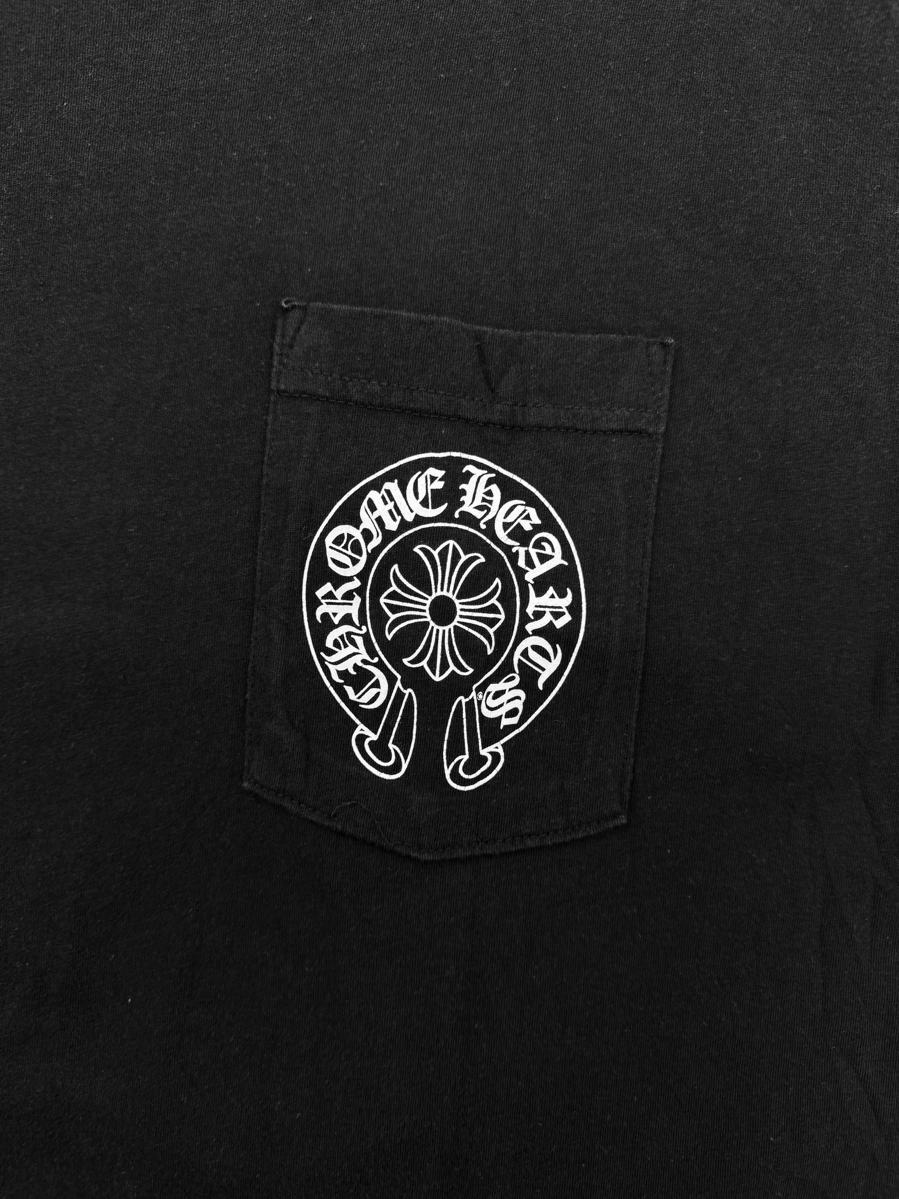 Chrome Hearts Horseshoe Logo Black Graphic T-Shirt