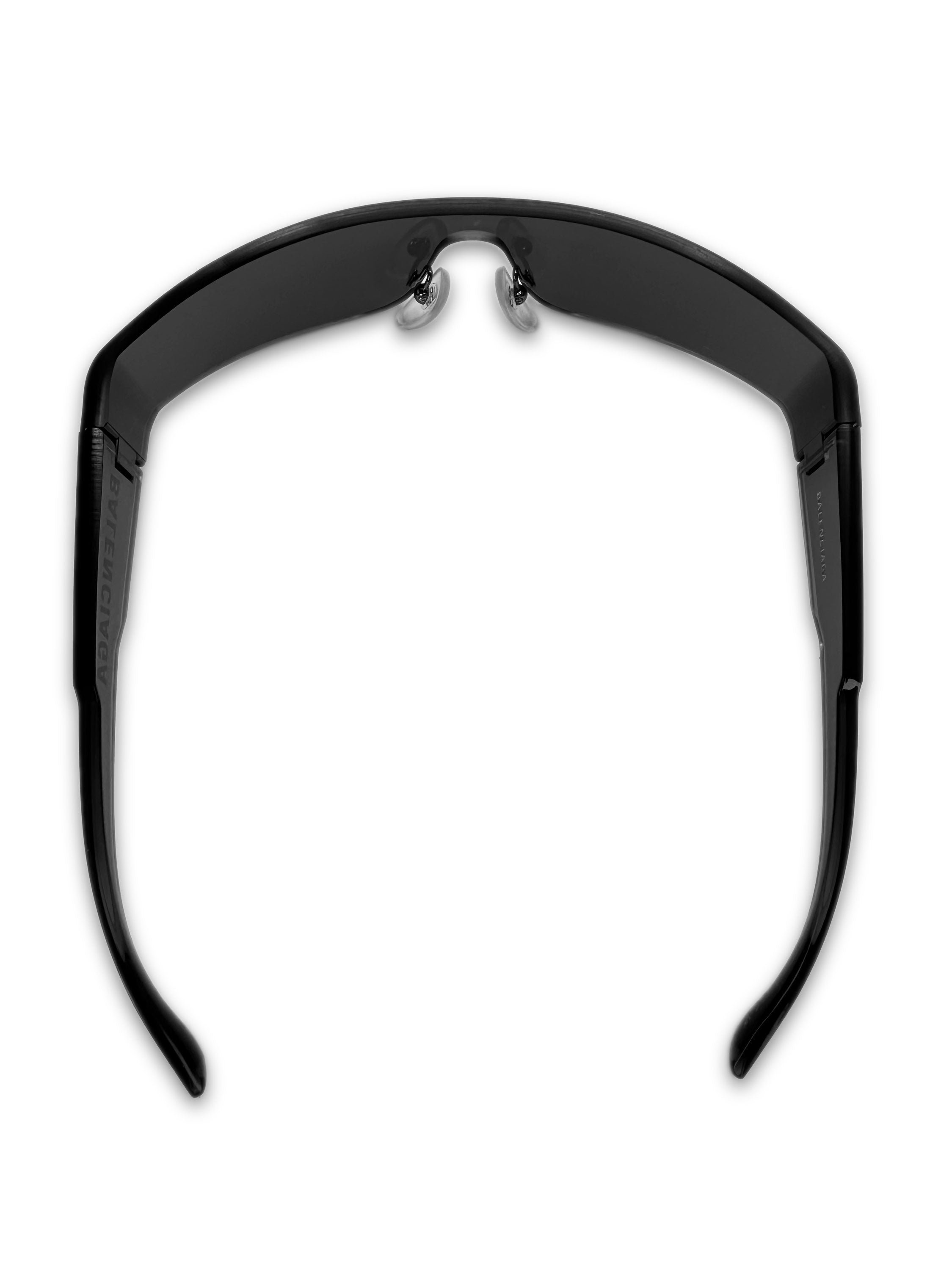 Balenciaga ‘Shield’ Dark Tint Spellout Logo Sunglasses