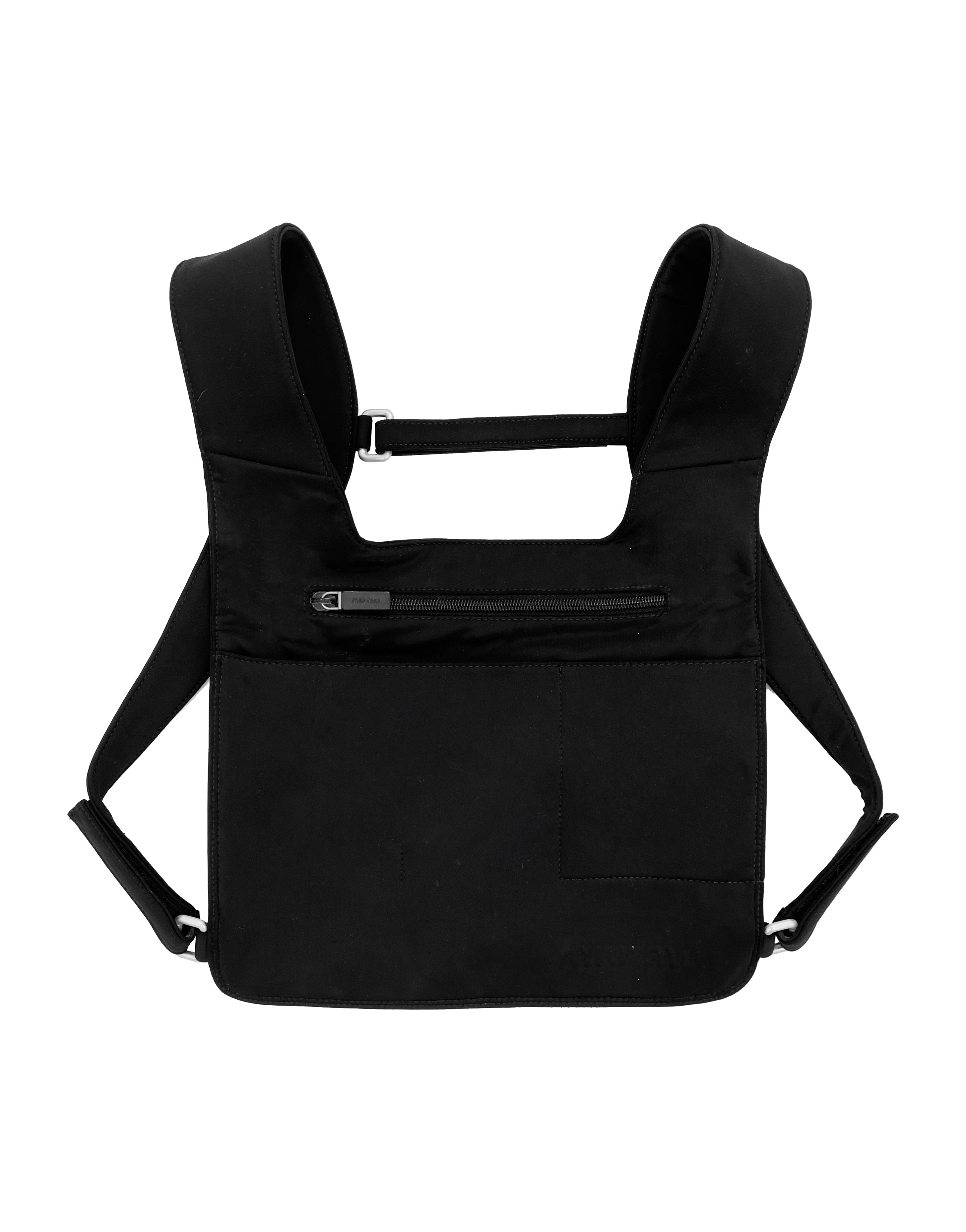 SS99 MIU MIU NYLON ZIPPERED POCKET CHEST RIG | ArchiveThreads