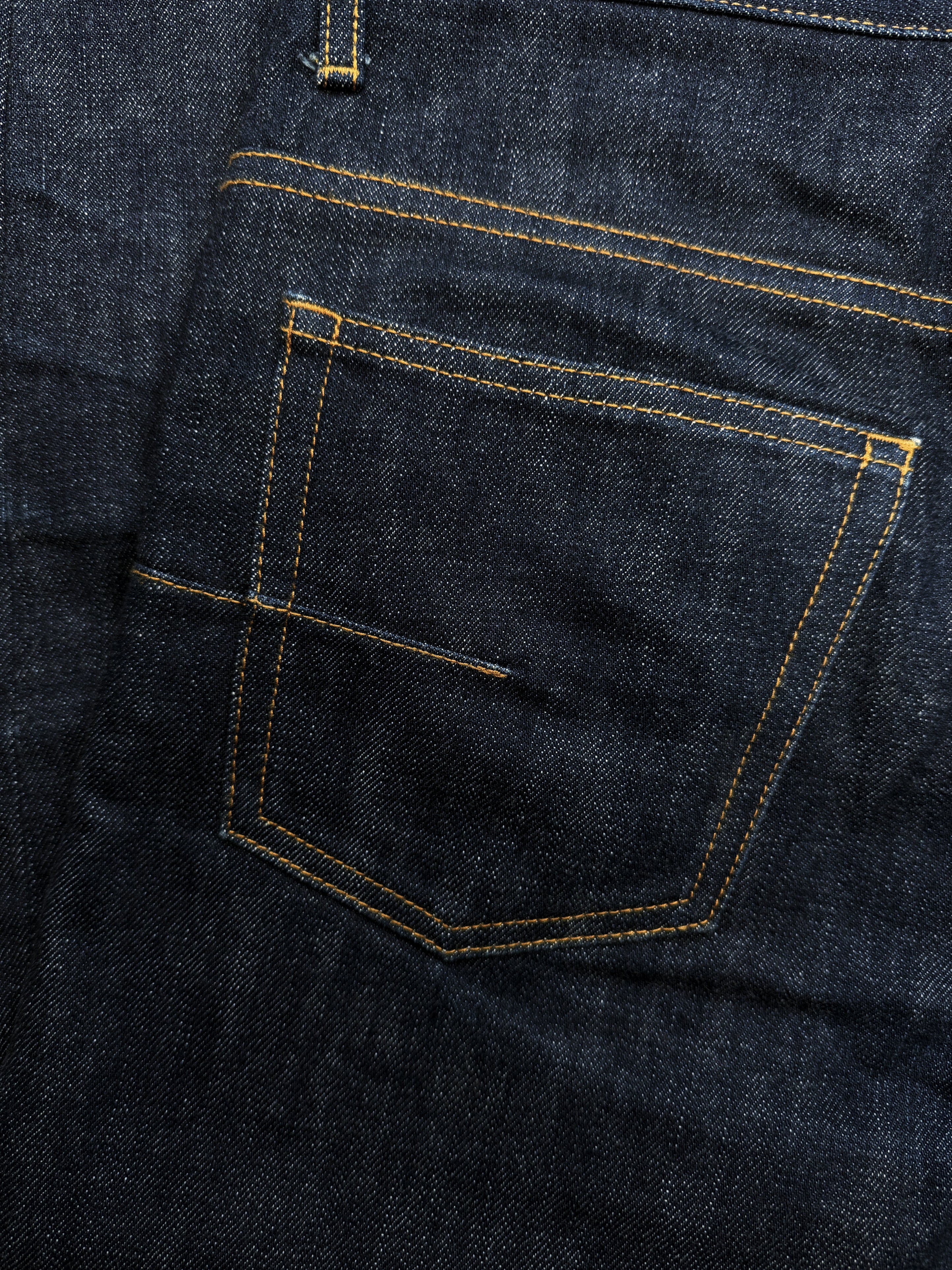 00s Dior by Hedi Slimane Contrast Stitch Dark Wash Jeans
