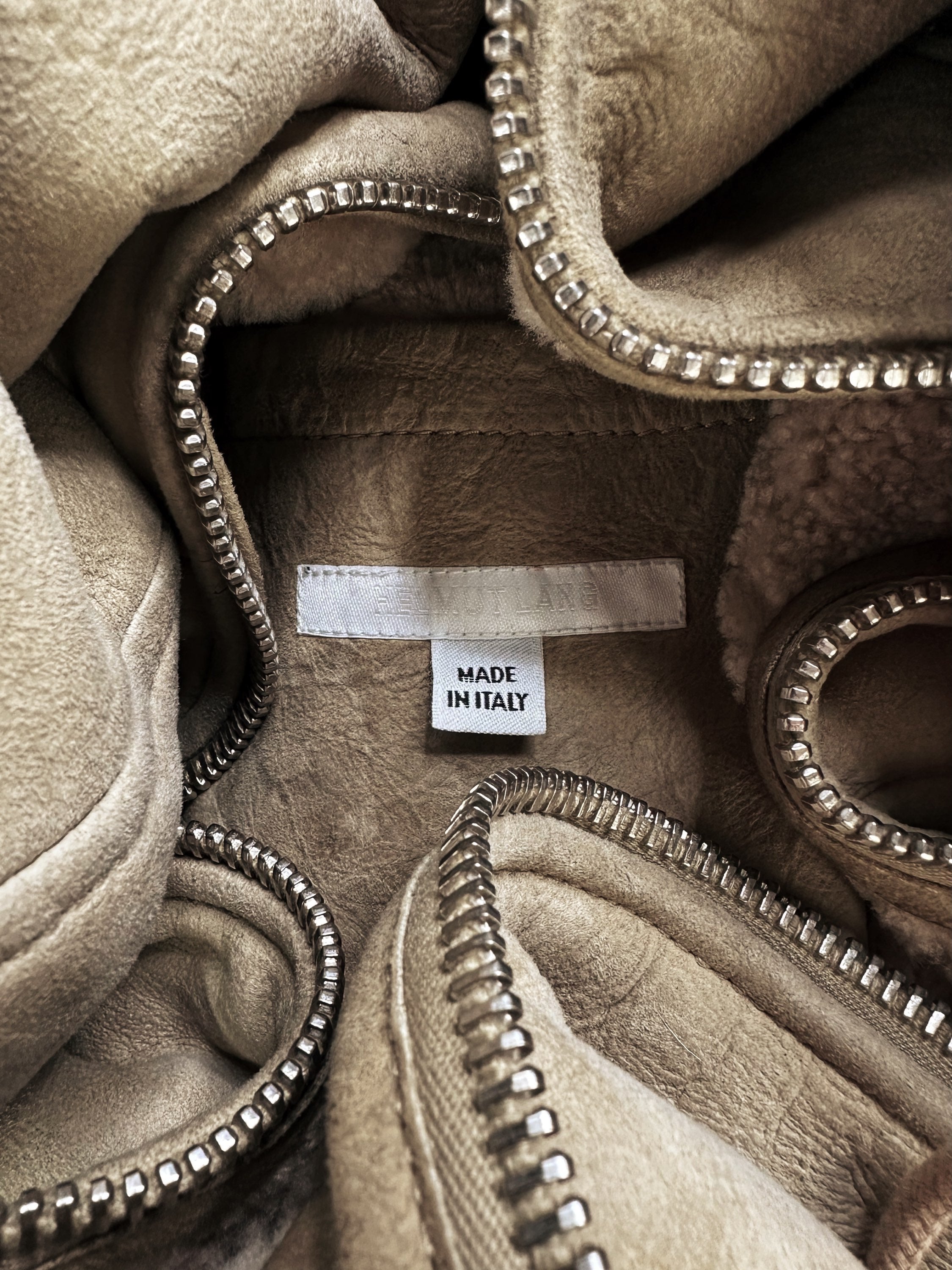 AW04 Helmut Lang SAMPLE ‘Camel Leather’ Heavy Weight Hooded Parka
