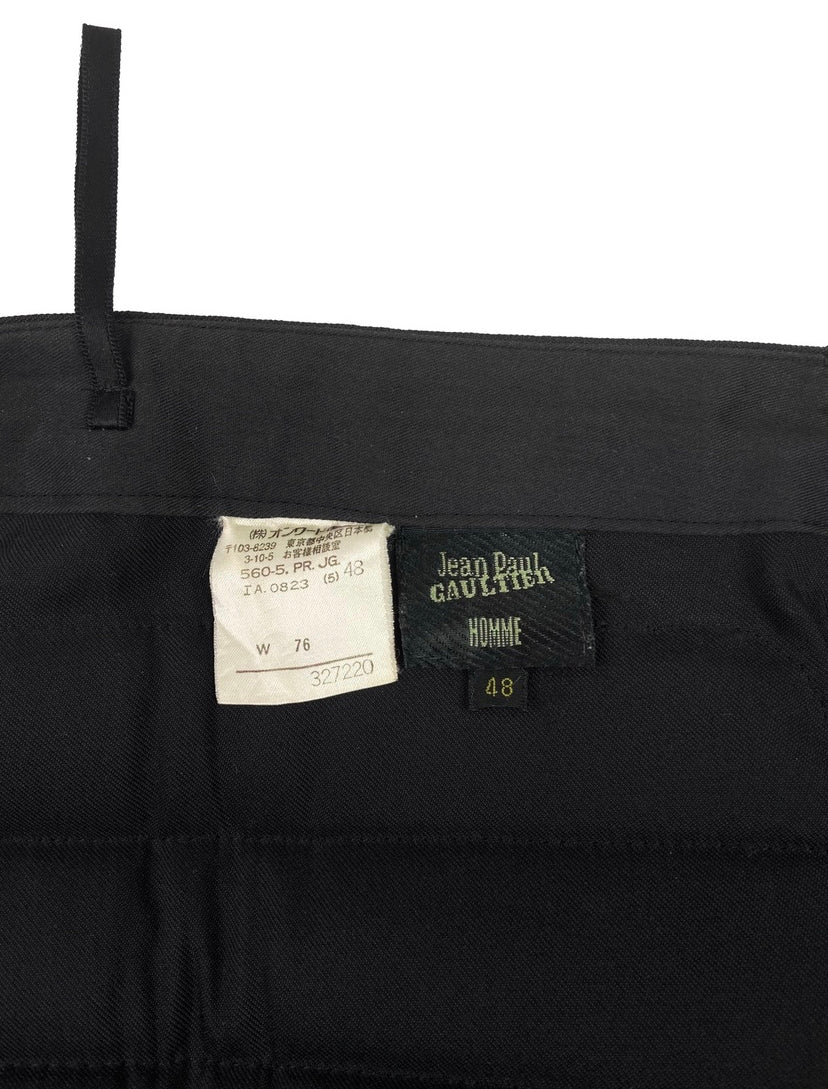 1990’s Jean Paul Gaultier Homme Padded Silk Biker Trousers