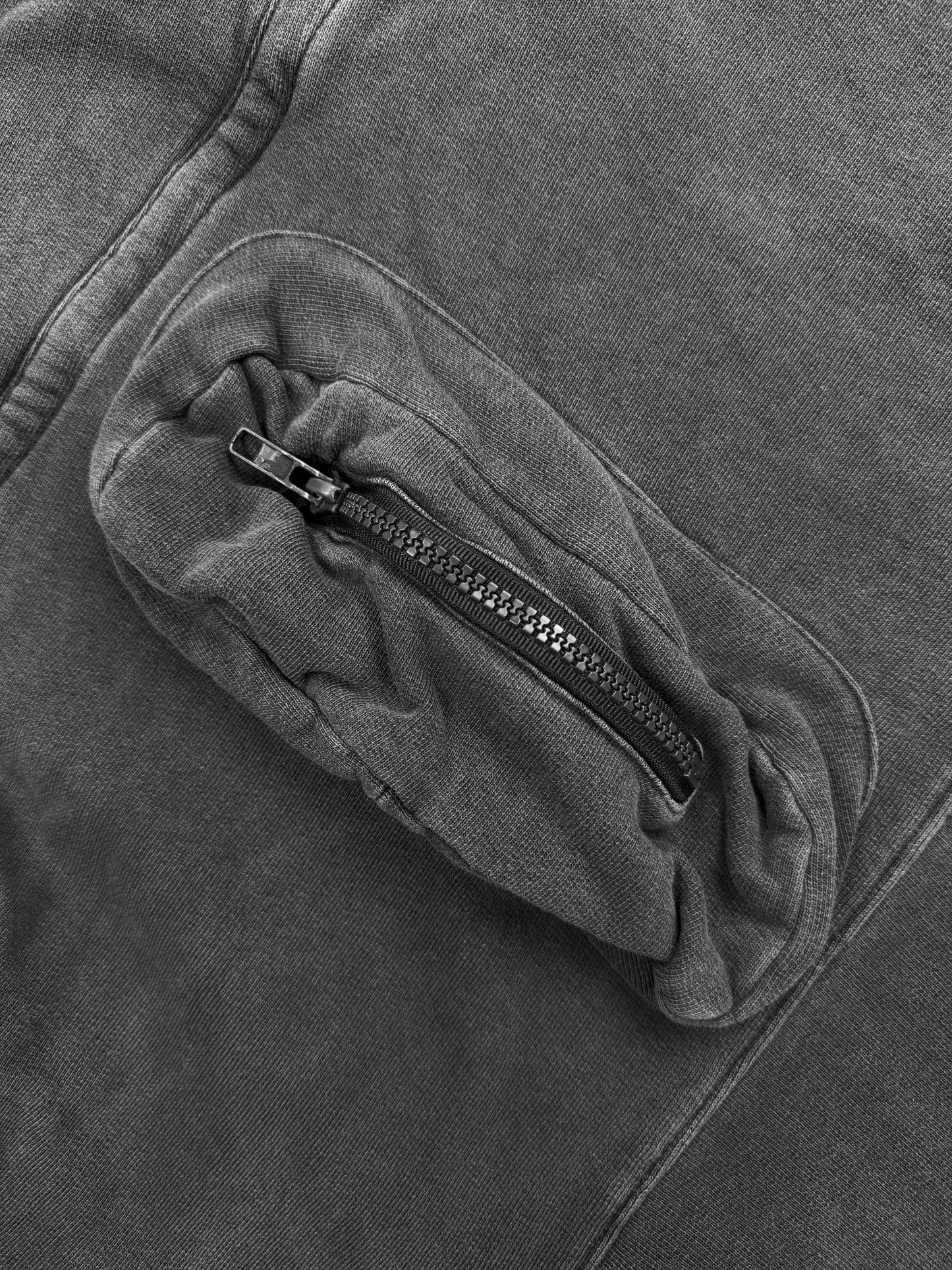 AW04 Raf Simons ‘Waves’ Multi Pocket Charcoal Cargo Hoodie