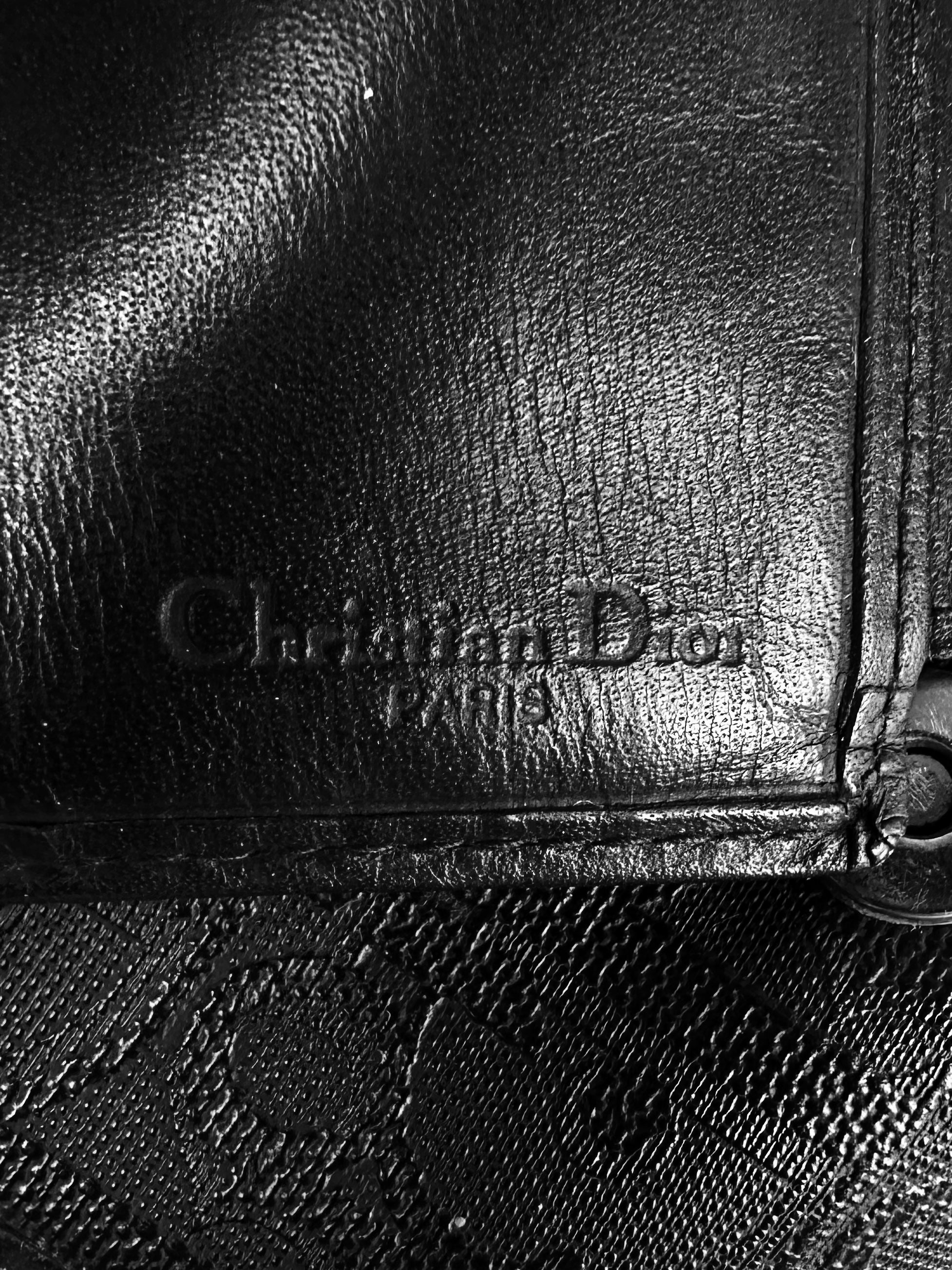 00s Dior Black Trotter Monogram Leather Bifold Wallet