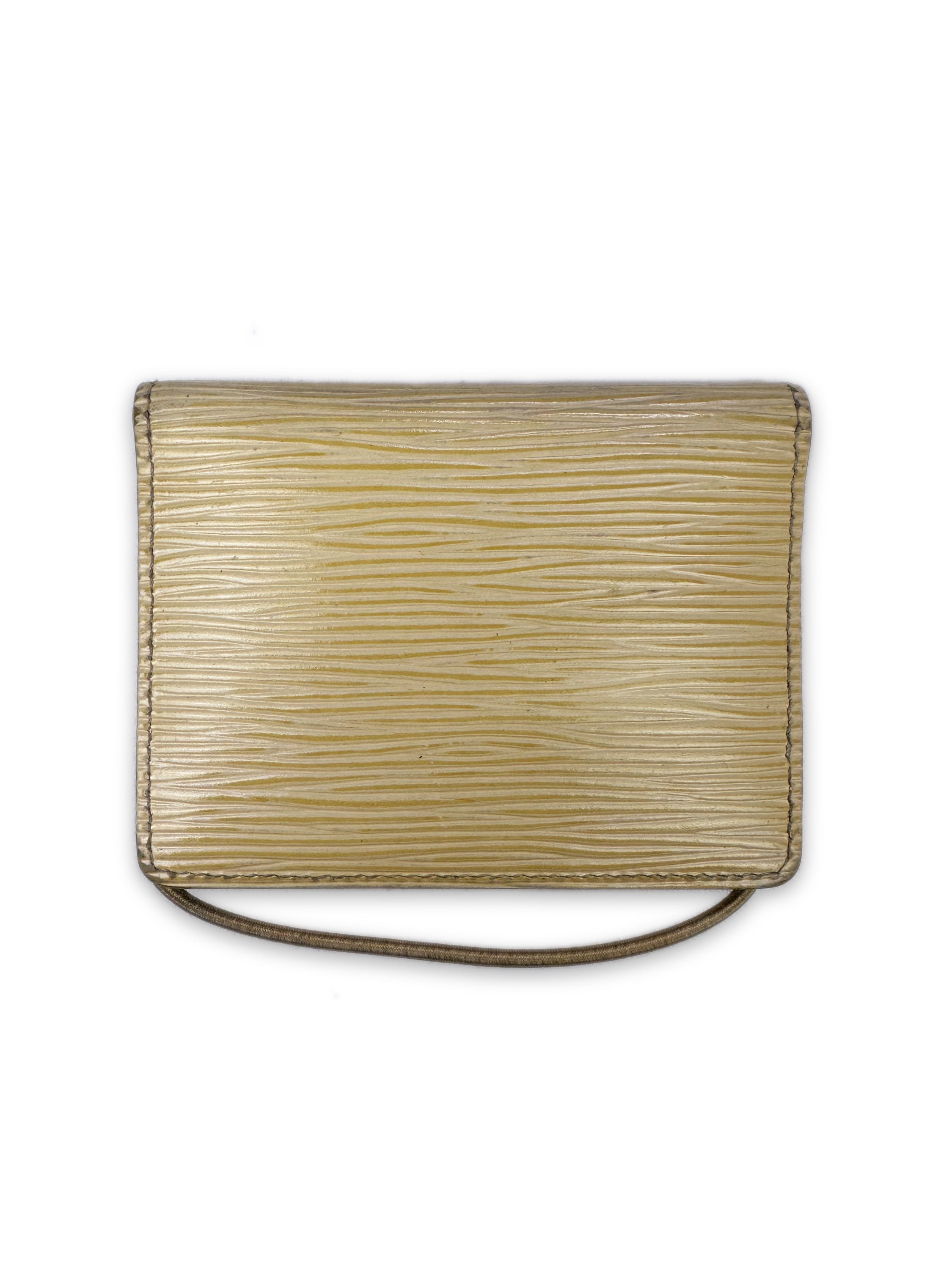 Louis Vuitton Tan Epi Spellout Bifold Wallet