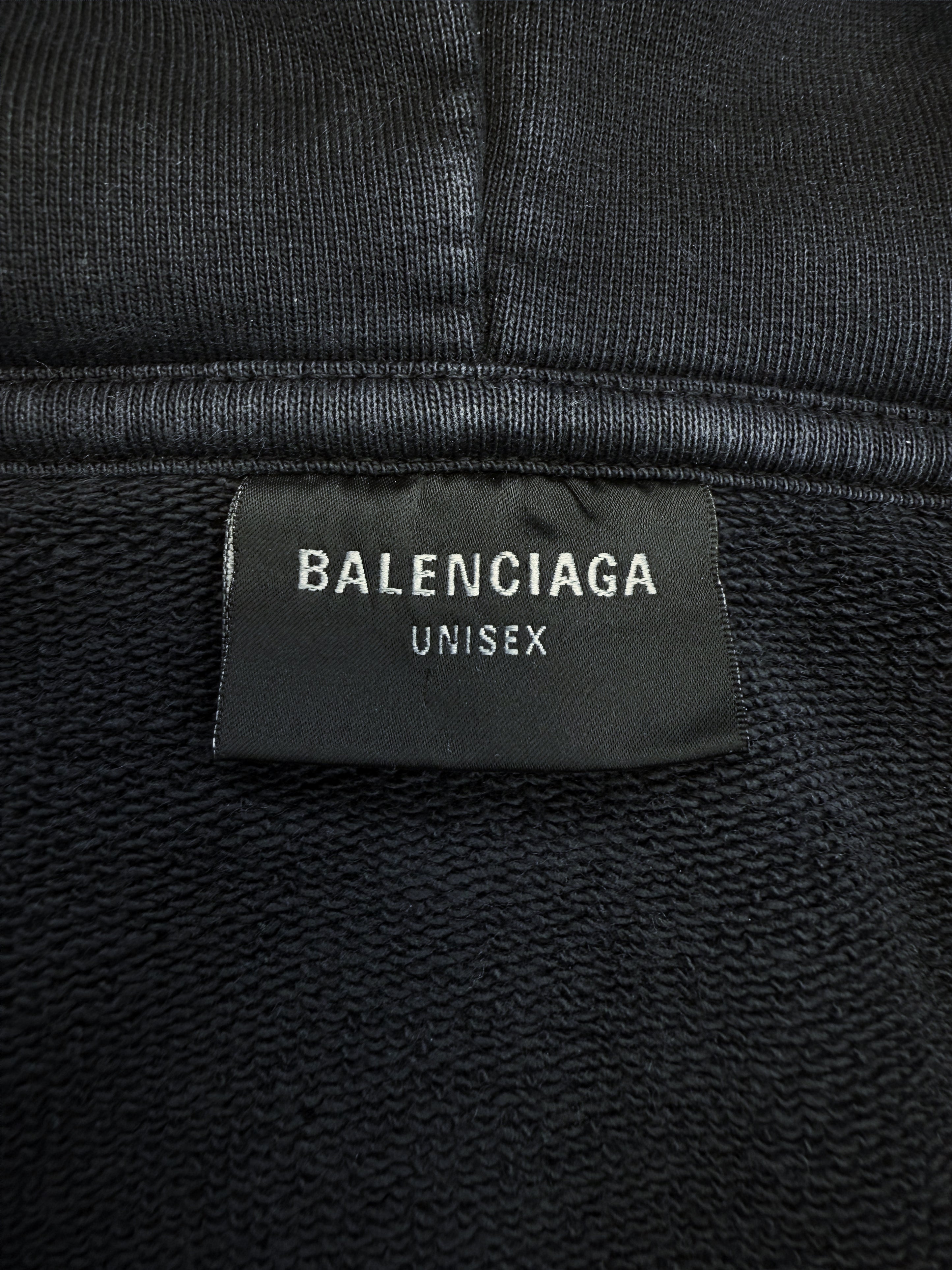 Balenciaga Collegiate ‘10 Avenue’ Zip-Up Back Logo Slate Hoodie