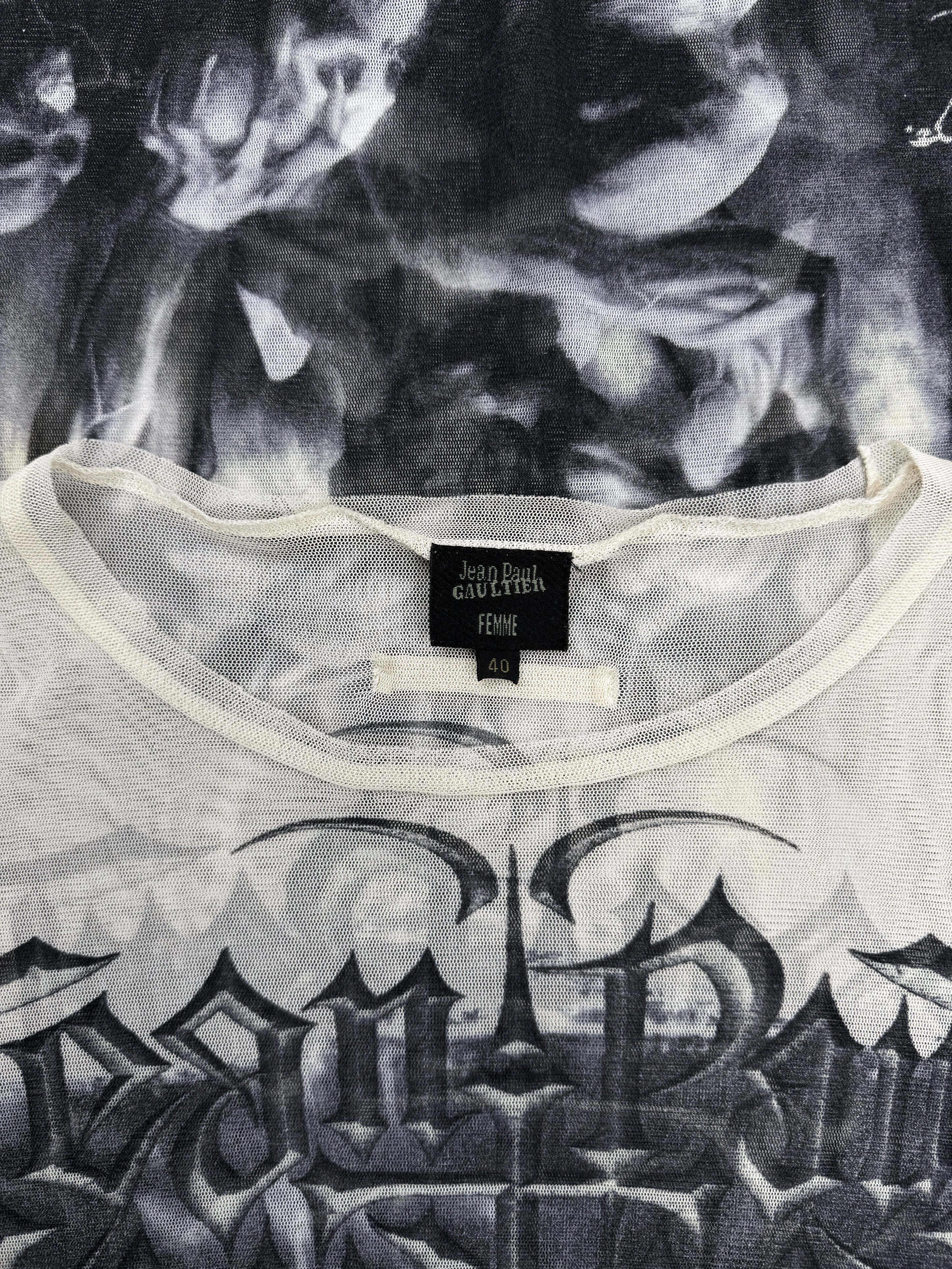 SS01 Jean Paul Gaultier ‘Satan’ Tattoo Mesh Long Sleeve