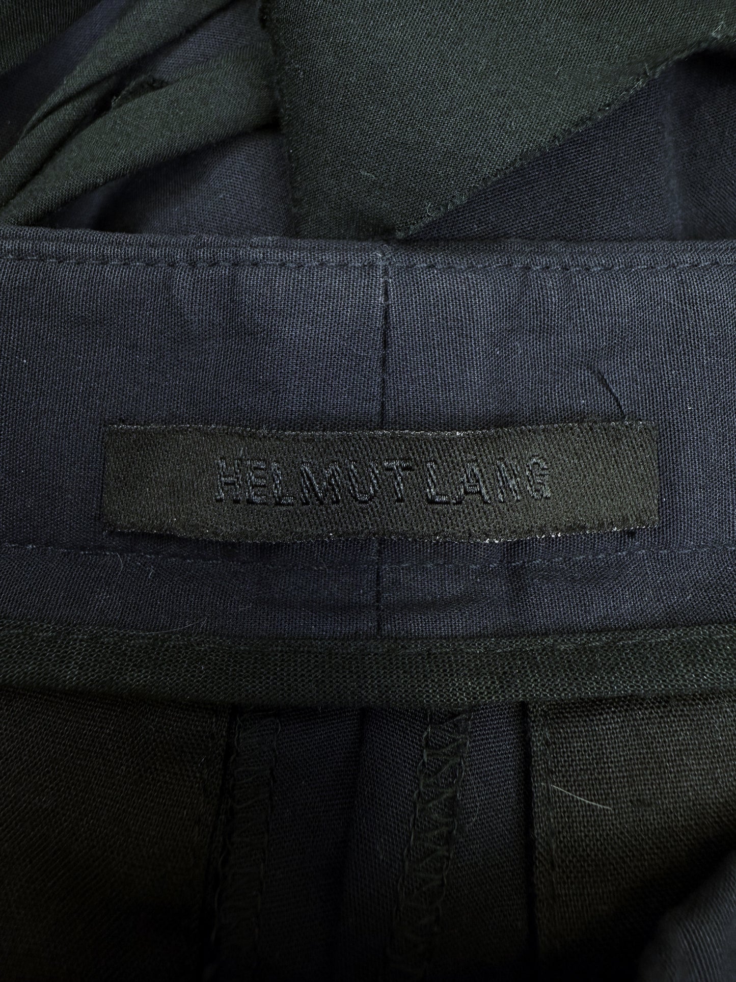 SS04 Helmut Lang PRESS SAMPLE ‘Mummy’ Bondage Navy Poplin Pants