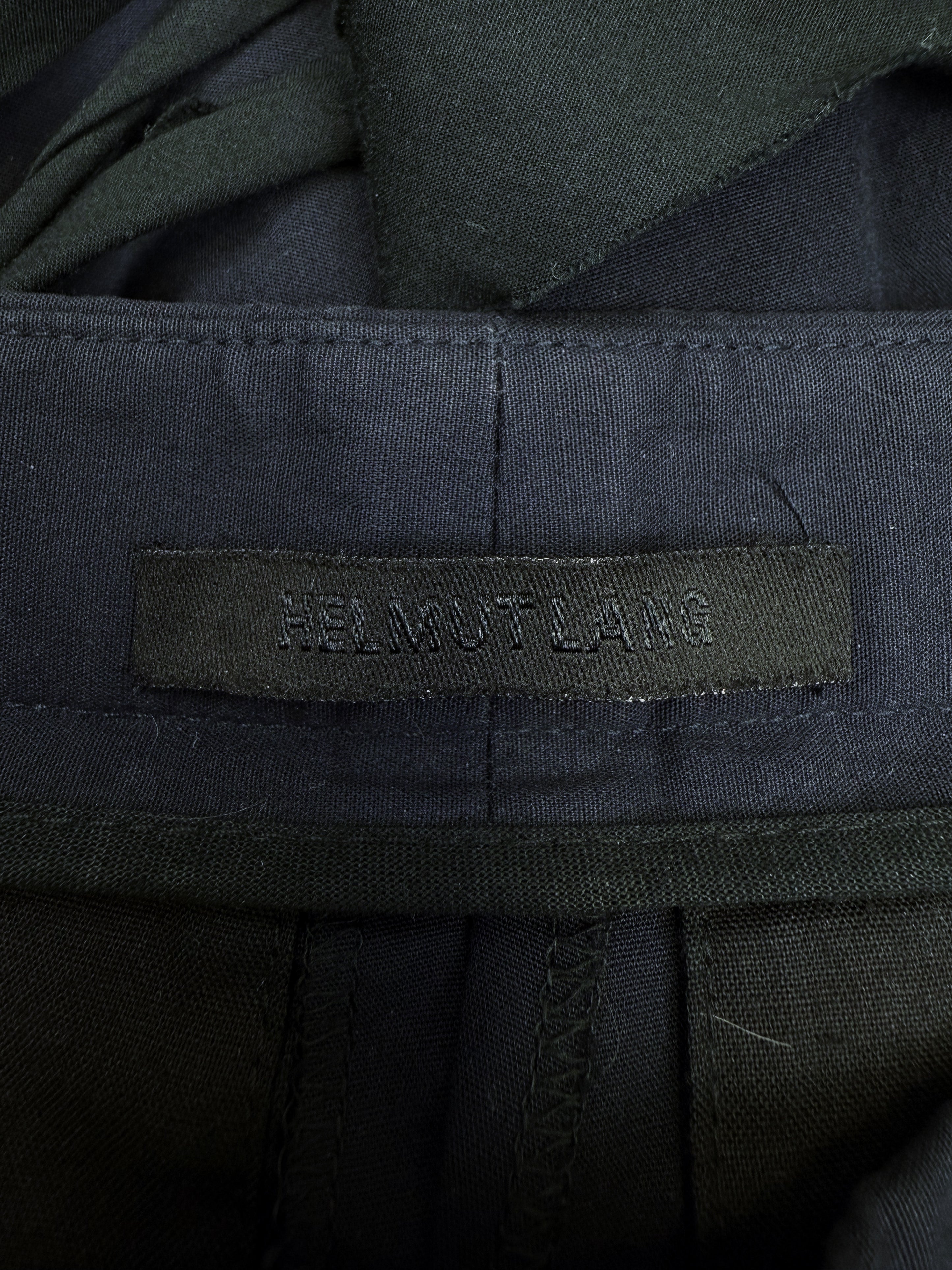 SS04 Helmut Lang PRESS SAMPLE ‘Mummy’ Bondage Navy Poplin Pants