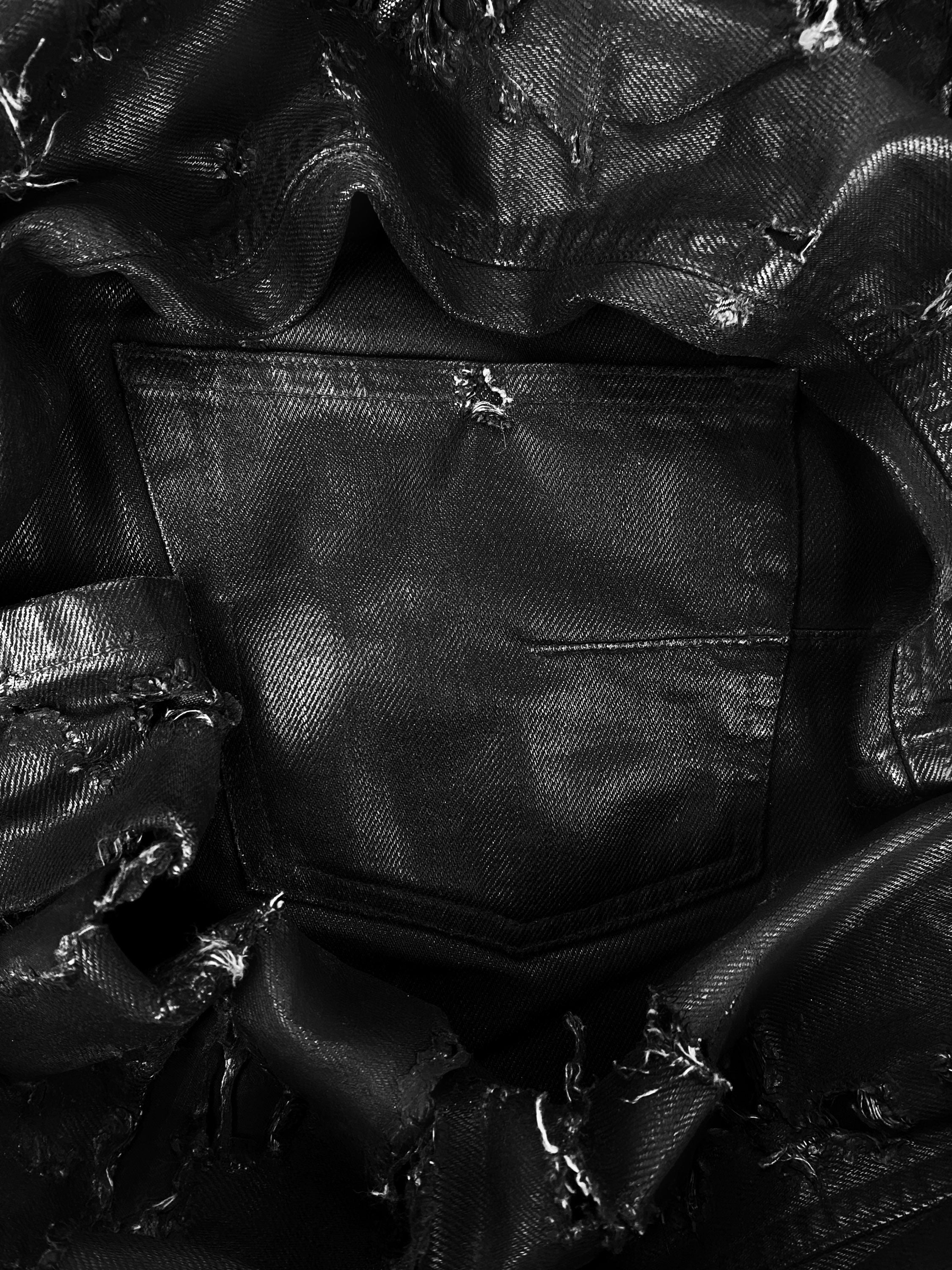 SS04 Dior by Hedi Slimane ‘Strip’ Distressed Waxed Skinny Denim