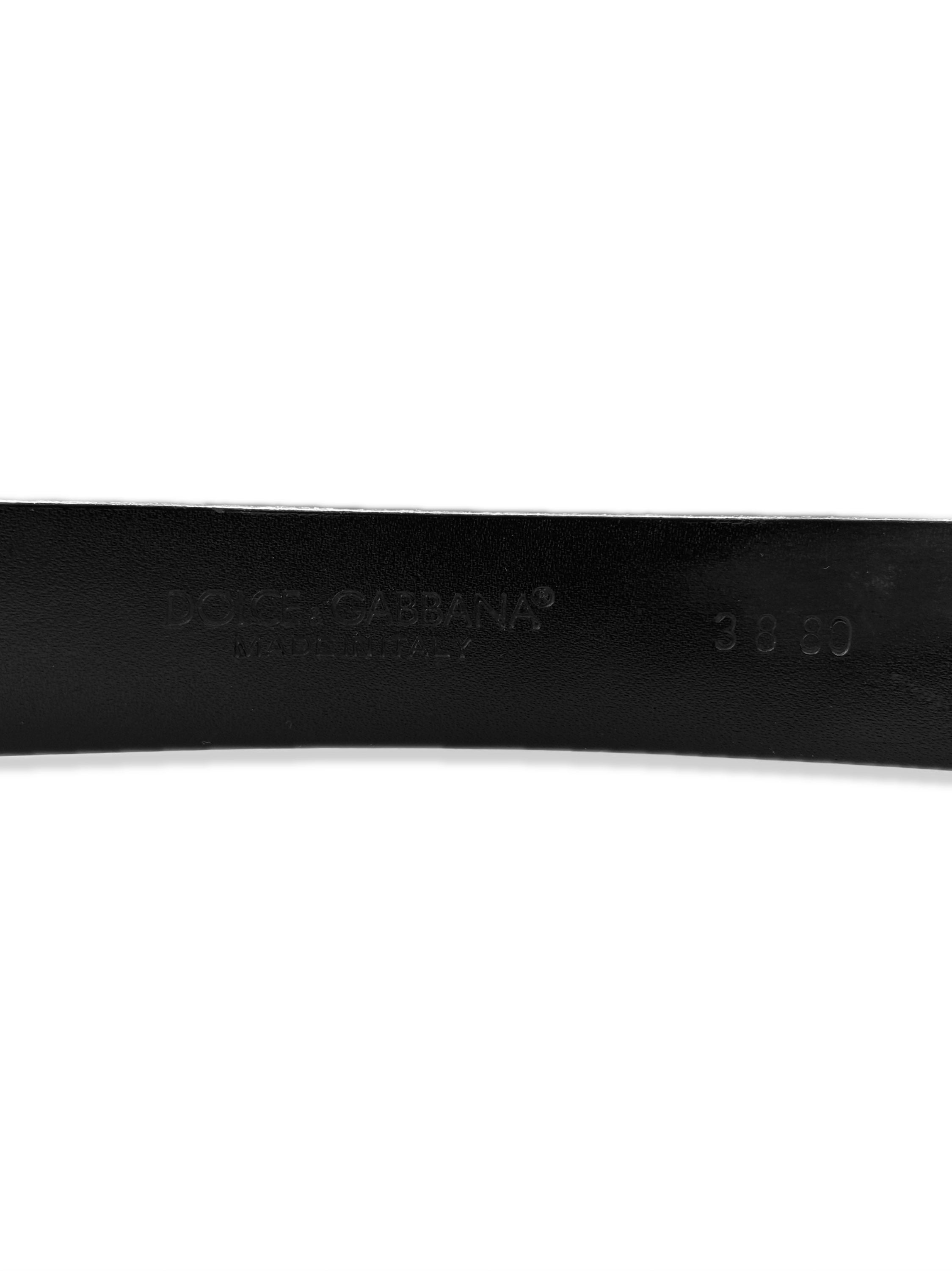 SS03 Dolce & Gabbana “Love” Gold Adjustable Leather Belt