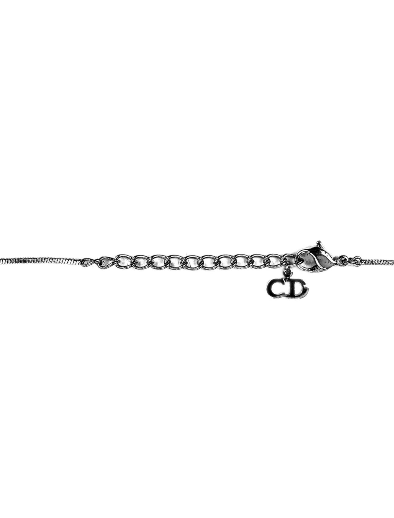 00s Dior ‘2’ Pink Trotter Monogram Necklace